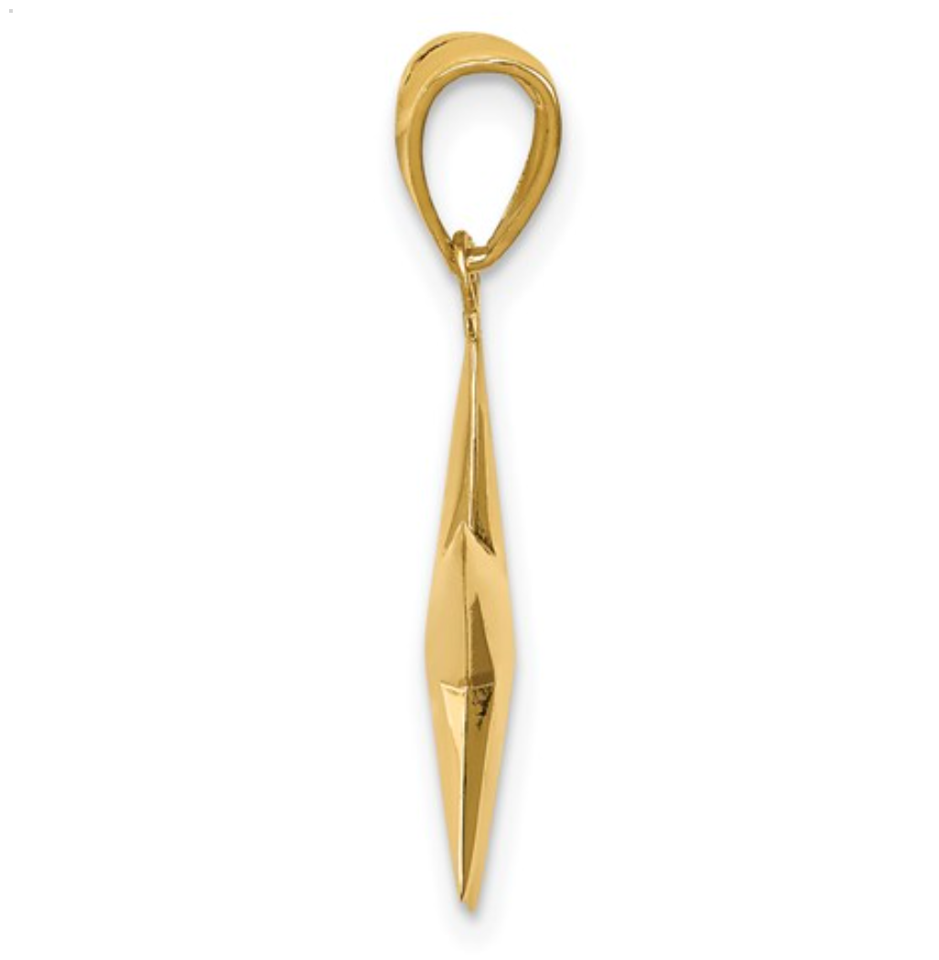 14k Yellow Gold Star Pendant