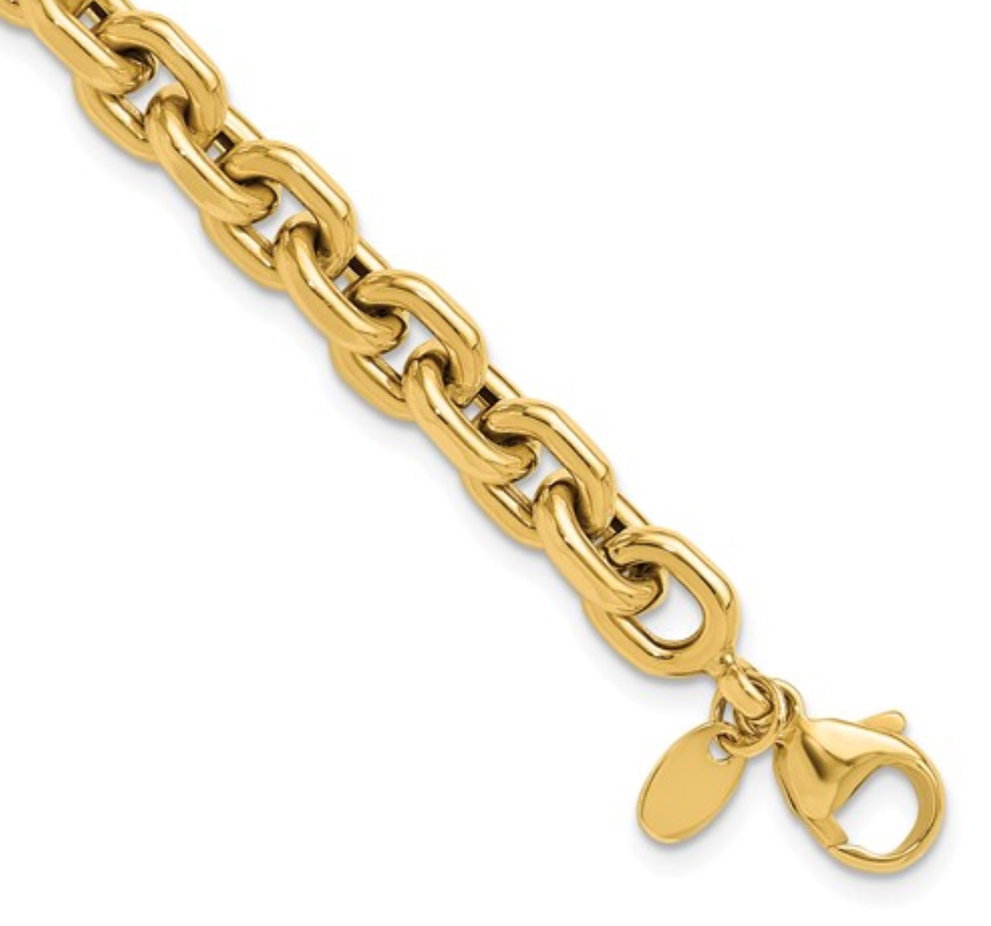 14k Yellow Gold Oval Link Bracelet