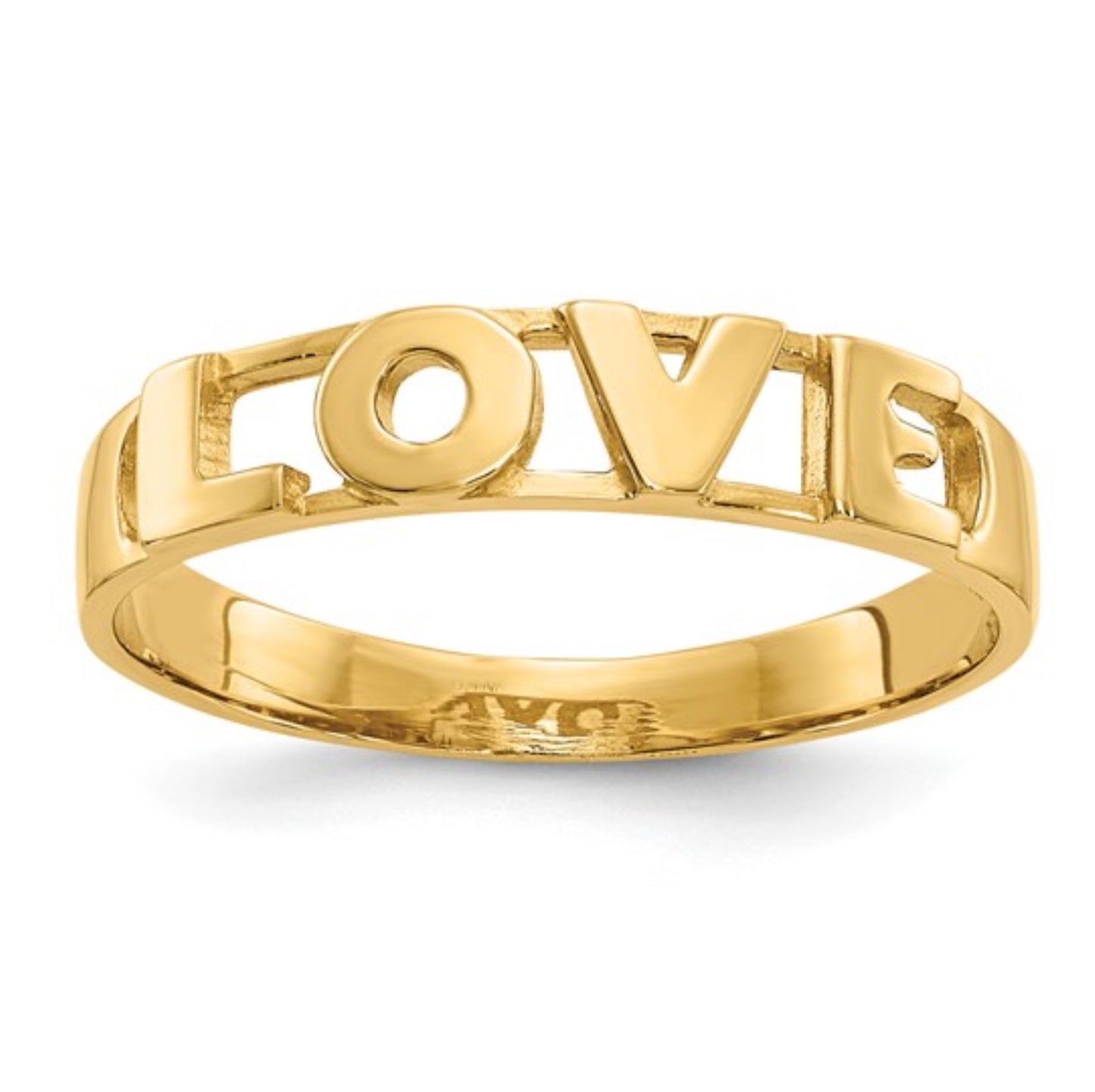14k Yellow Gold Love Ring