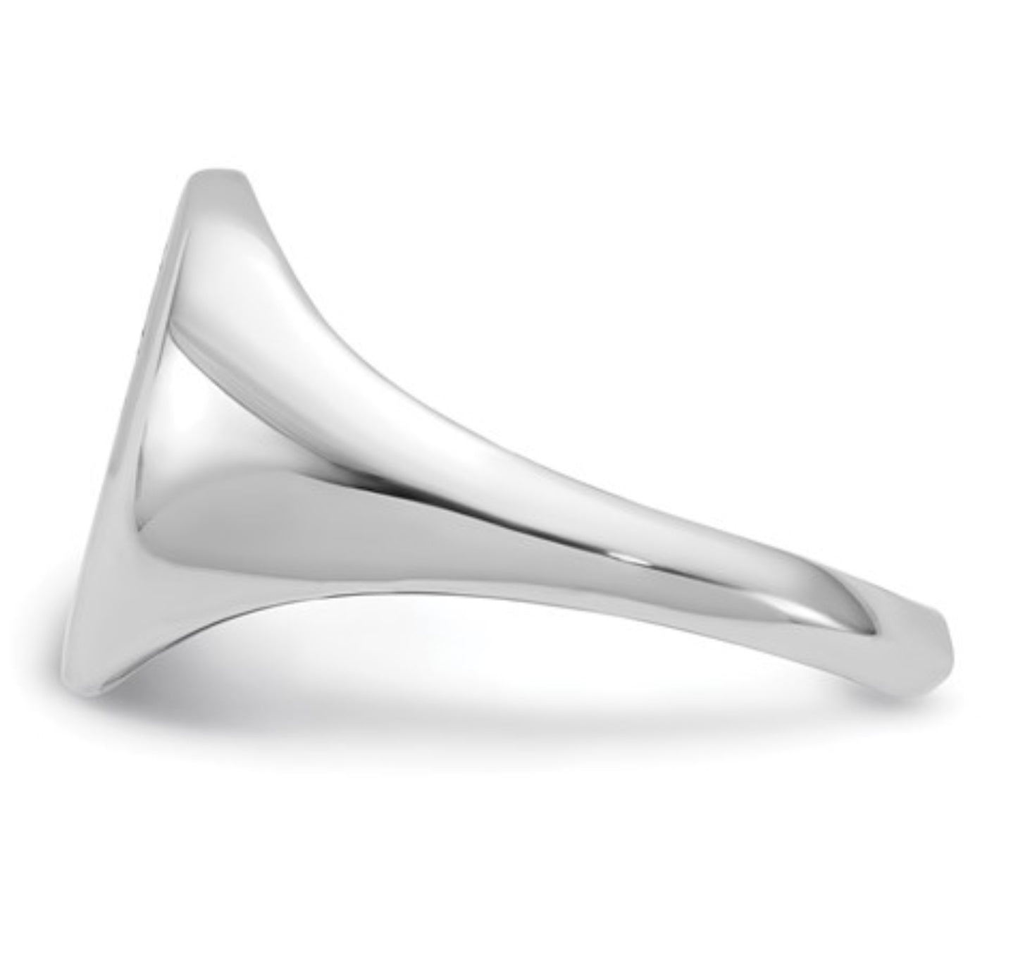 Sterling Silver Rose Signet Ring