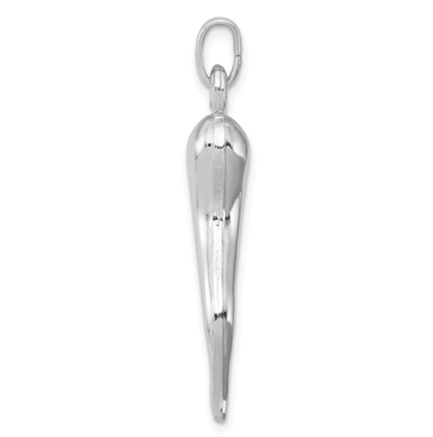 Sterling Silver Italian Horn Pendant