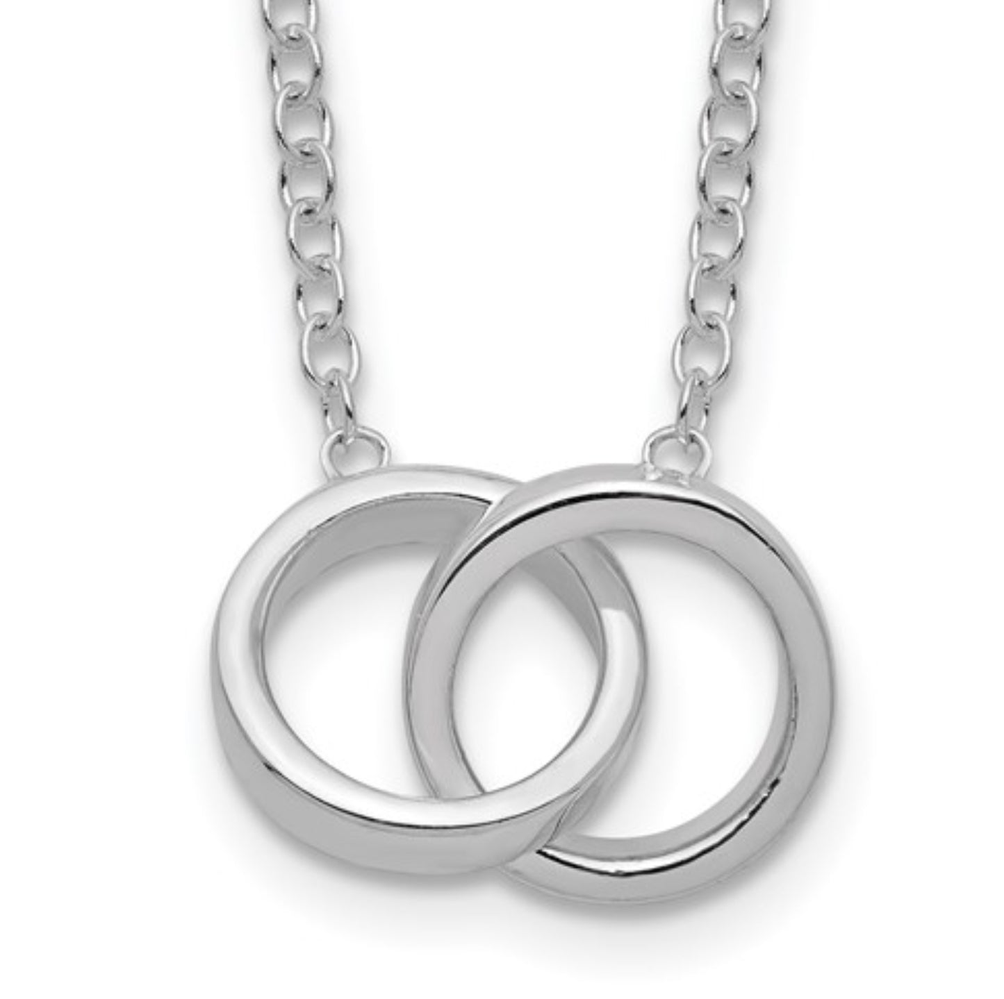 Sterling Silver Double Ring Necklace