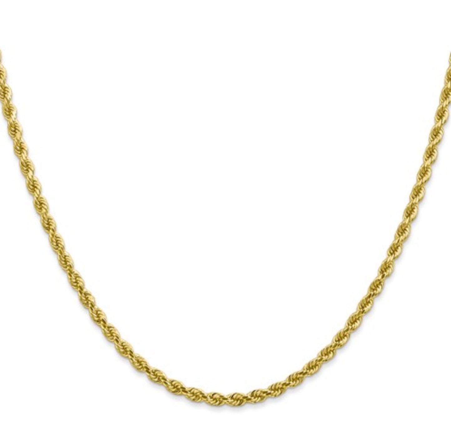 10k 2.75mm Yellow Gold Diamond-Cut Rope Chain