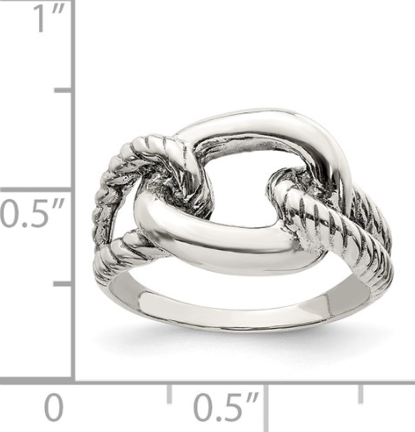 Sterling Silver Oversized Link Ring