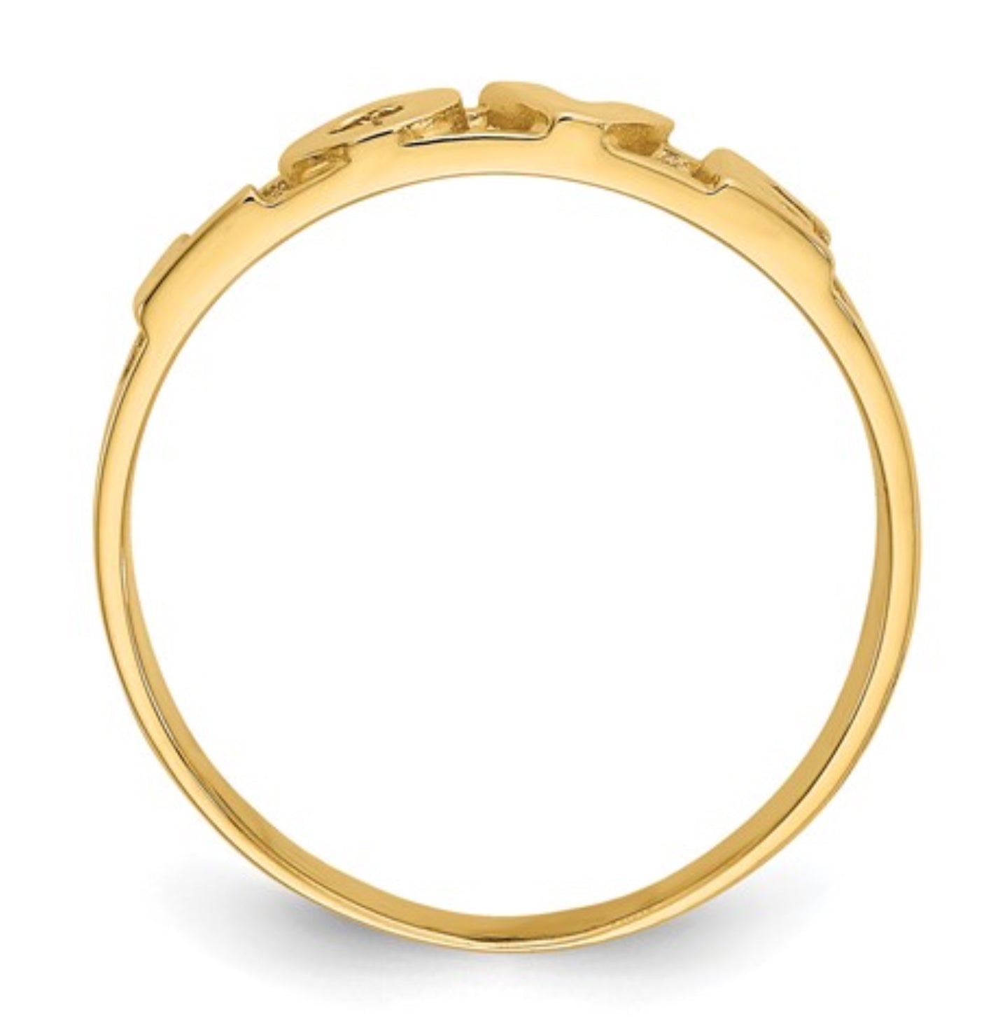 14k Yellow Gold Love Ring