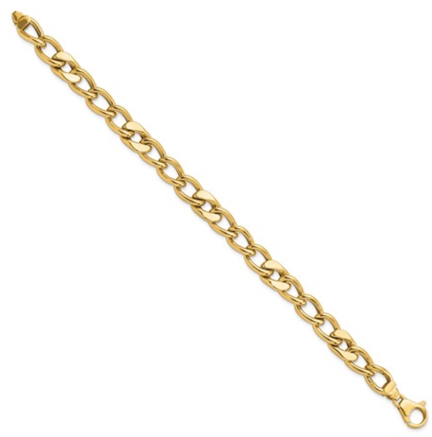 14k 7.5mm Yellow Gold Link Bracelet