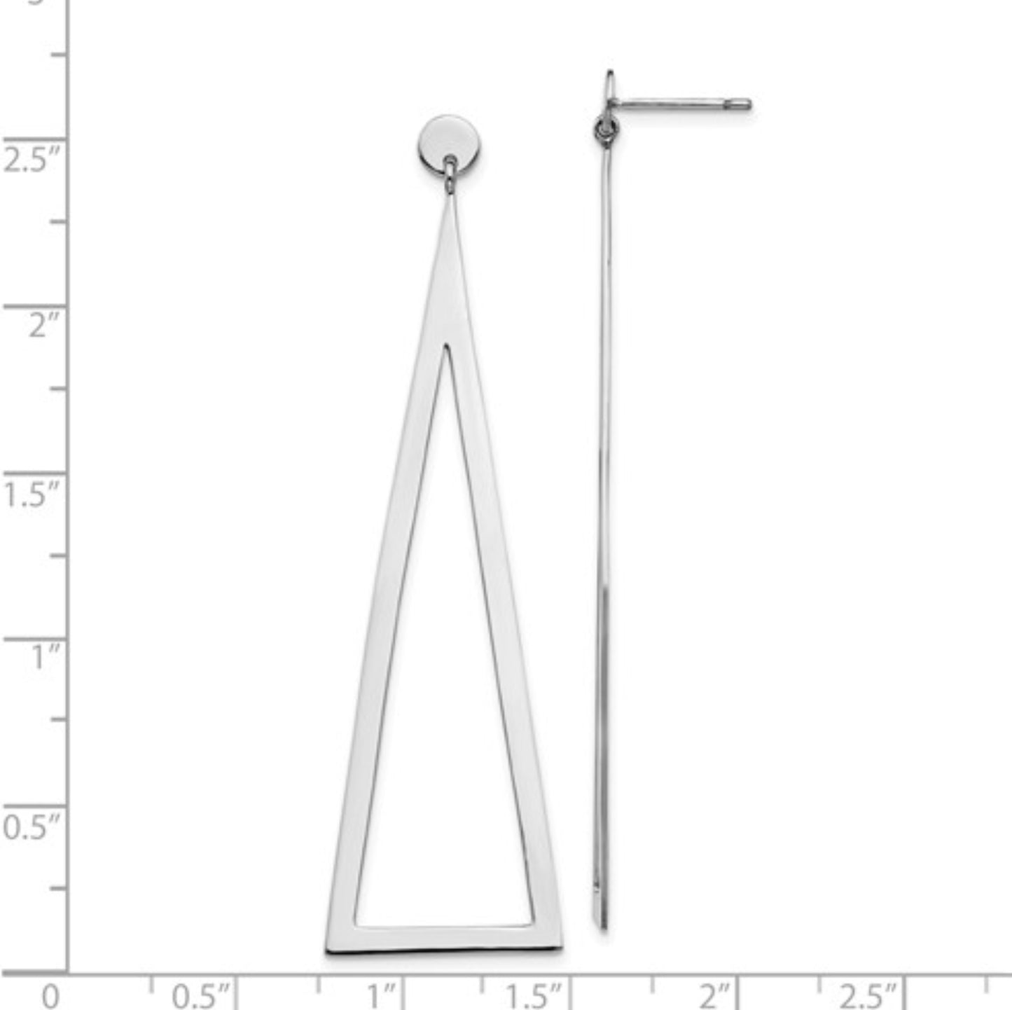 Sterling Silver Triangle Earrings