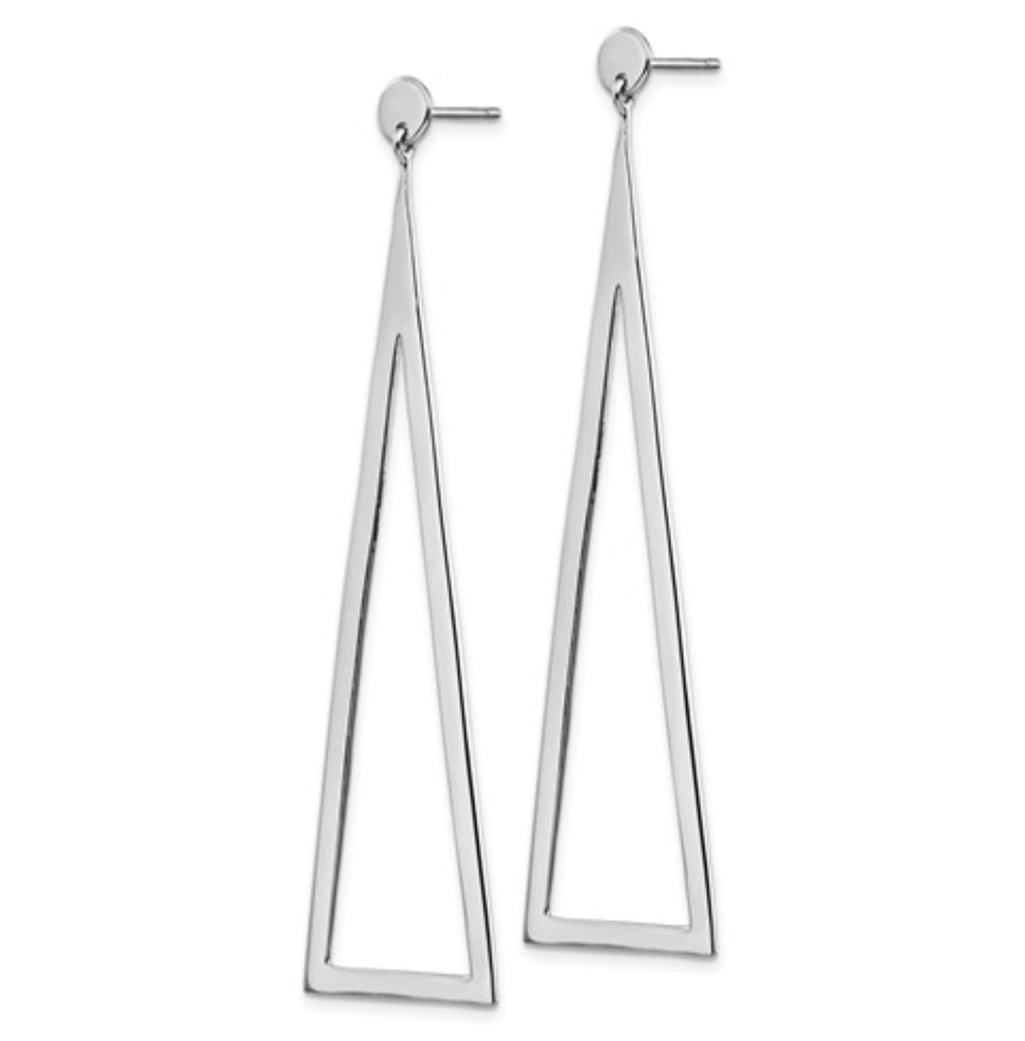 Sterling Silver Triangle Earrings