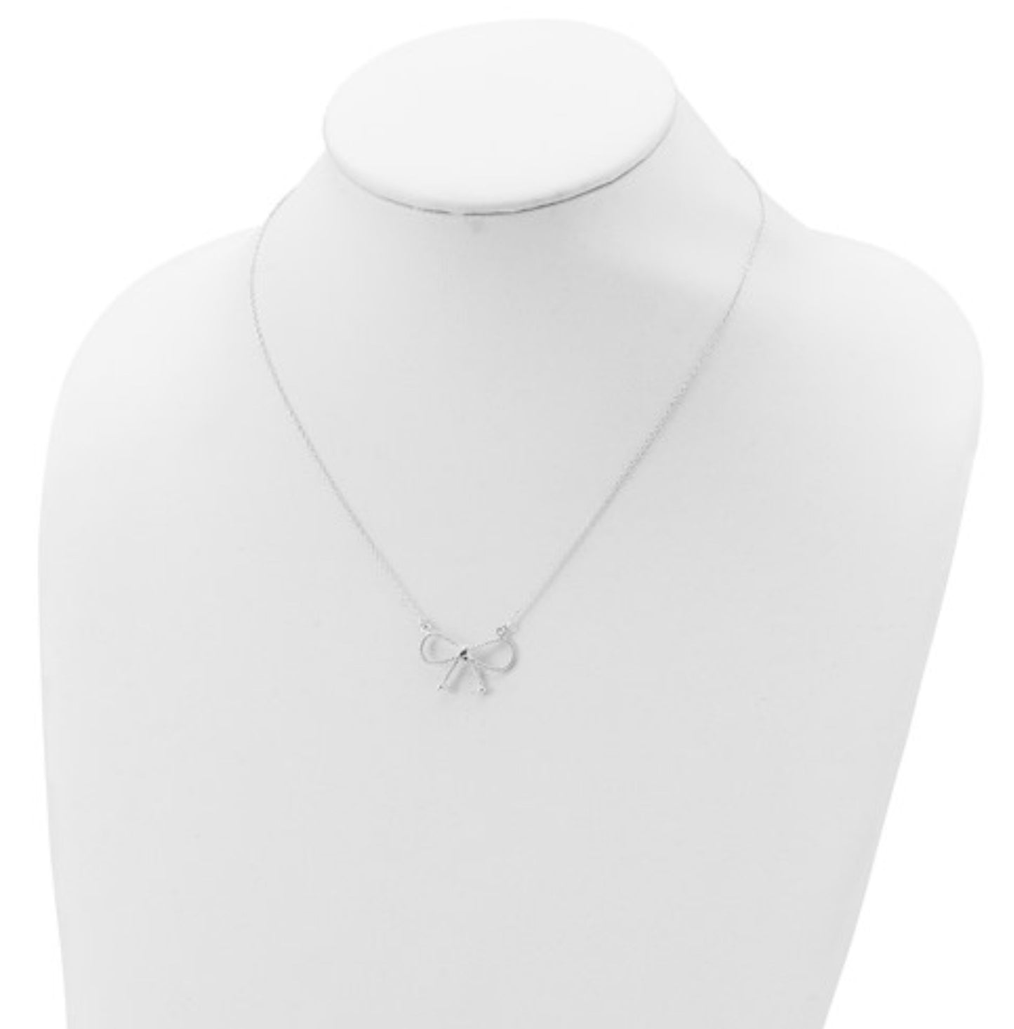 Sterling Silver Bow Necklace
