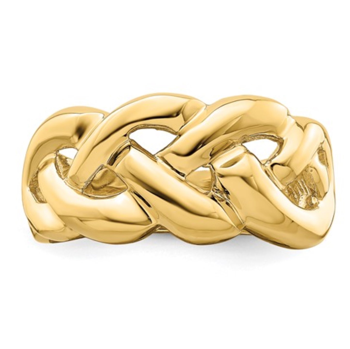 14k Yellow Gold Oversized Link Ring