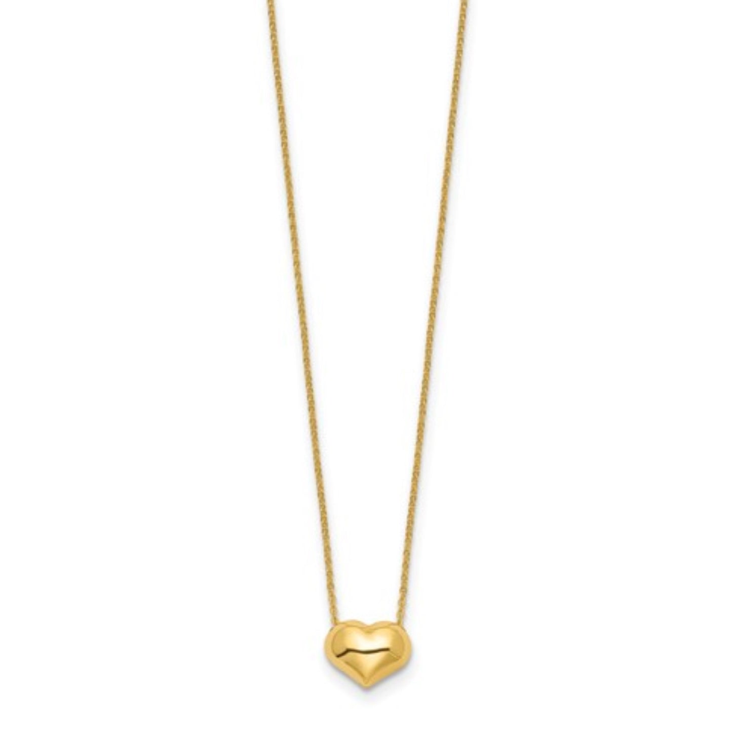 14k Yellow Gold Heart Necklace