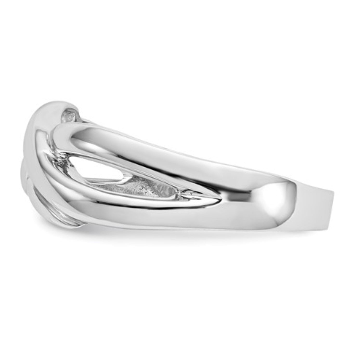 14k White Golf Crossover Ring