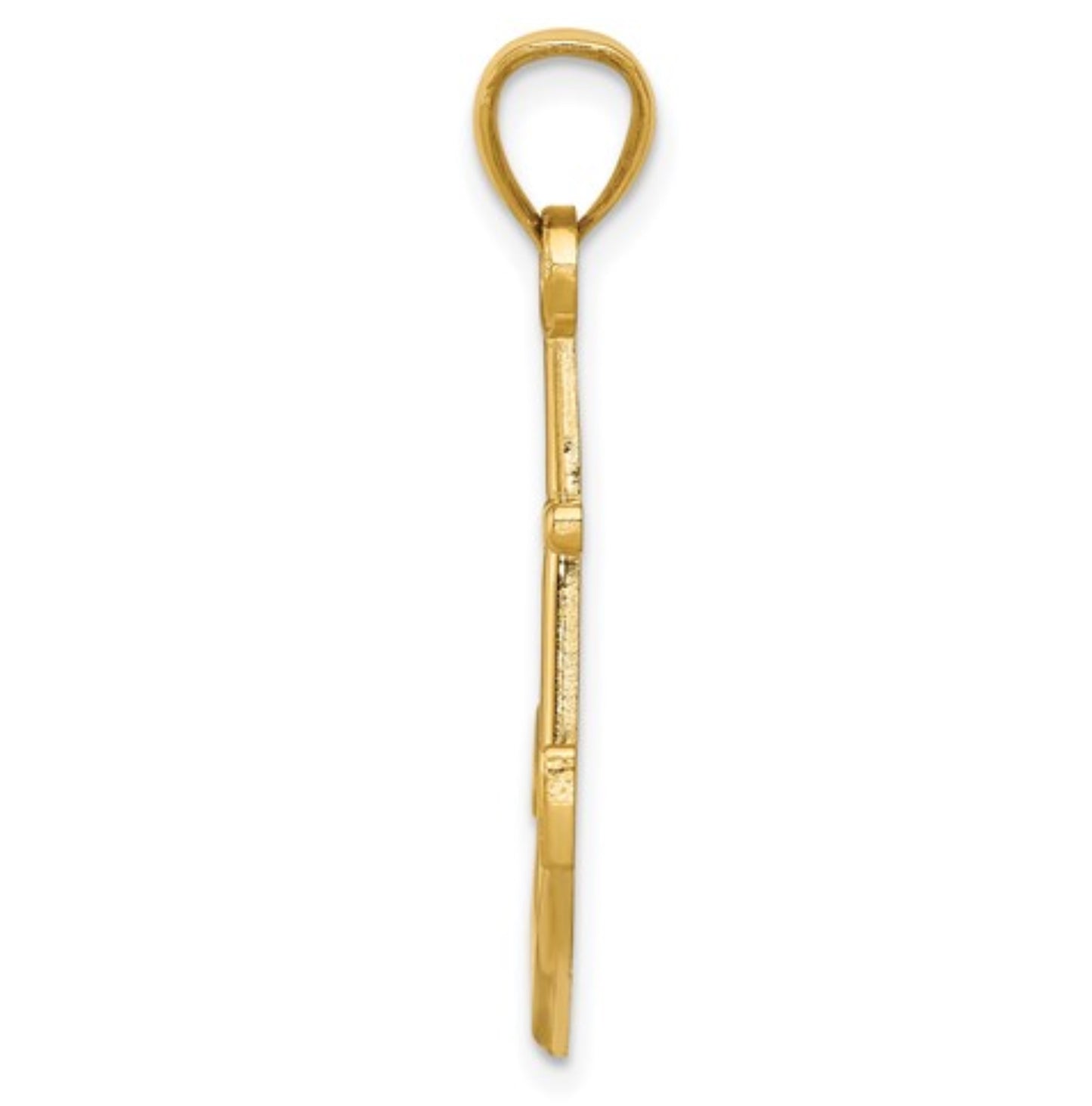 14k Yellow Gold Anchor Pendent