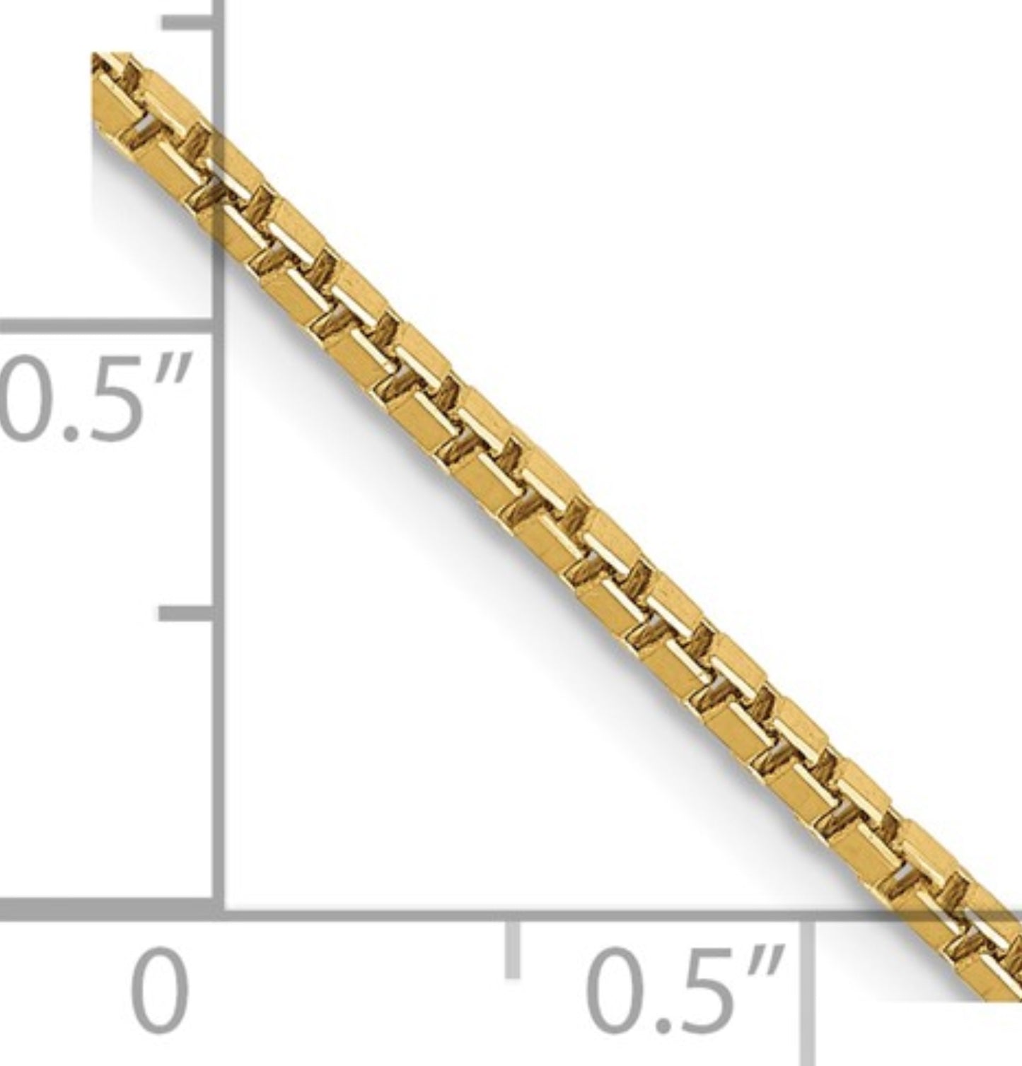10k 1.5mm Yellow Gold Box Chain