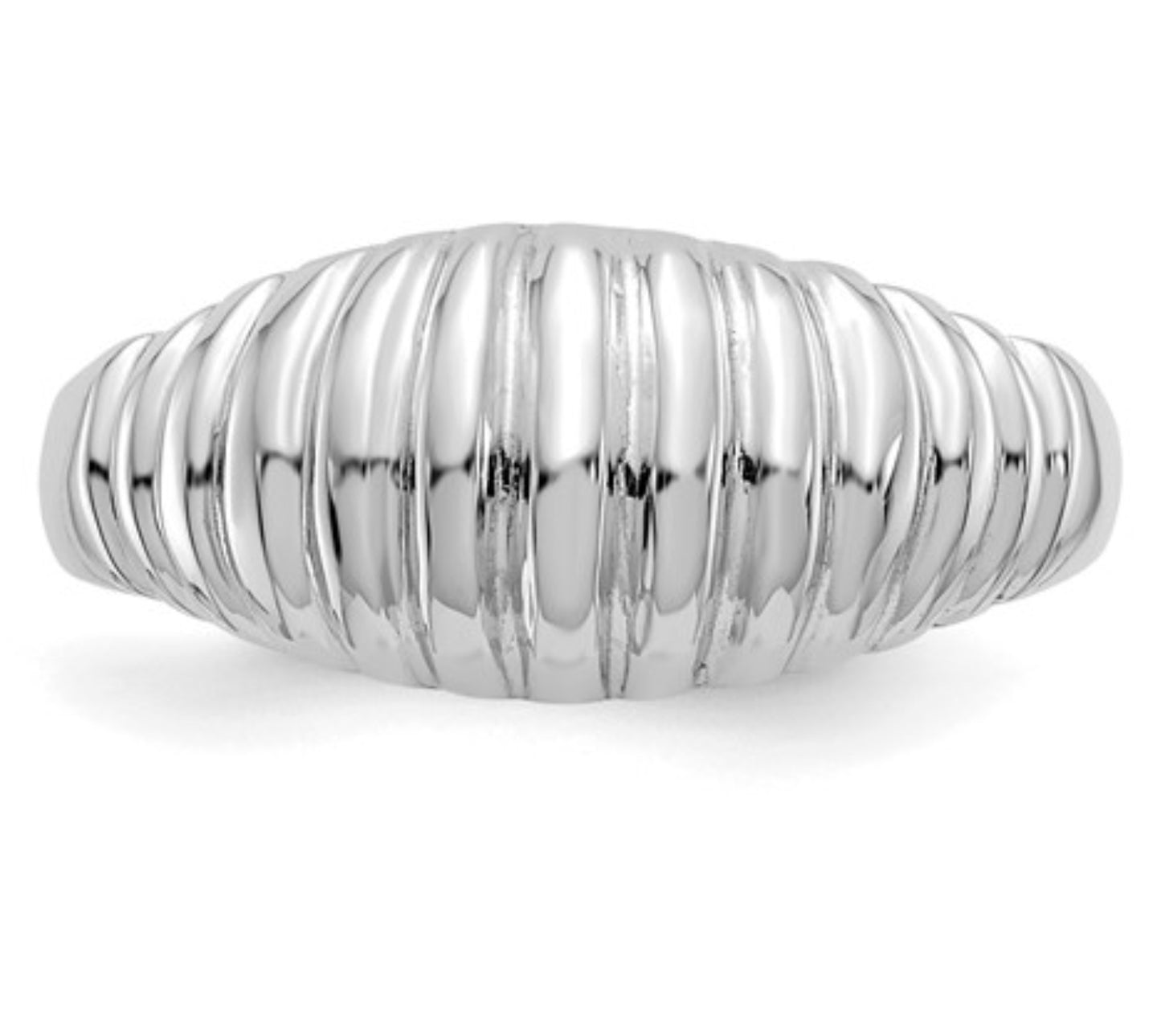 14k White Gold Croissant Ring