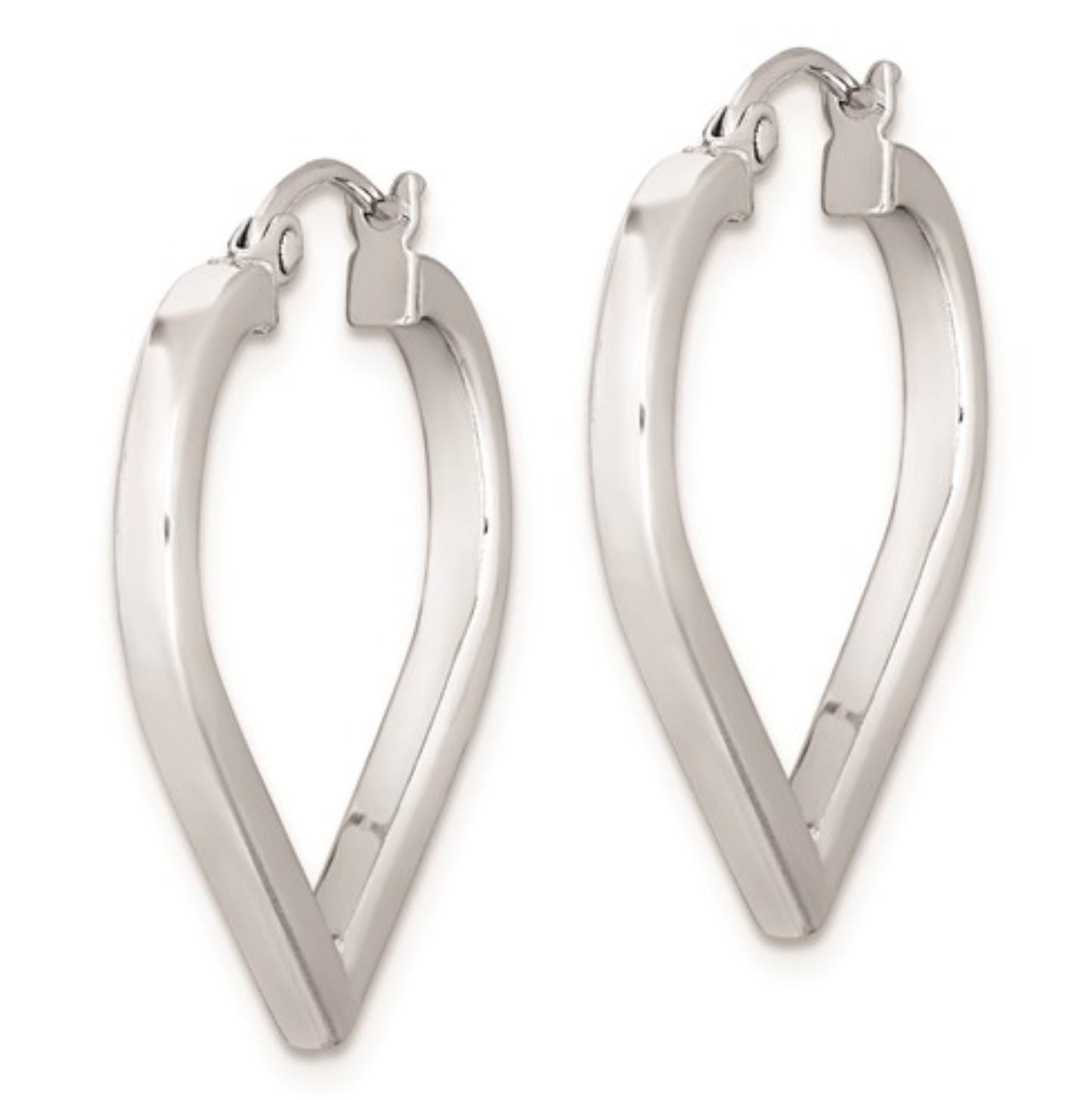 Sterling Silver Heart Hoops