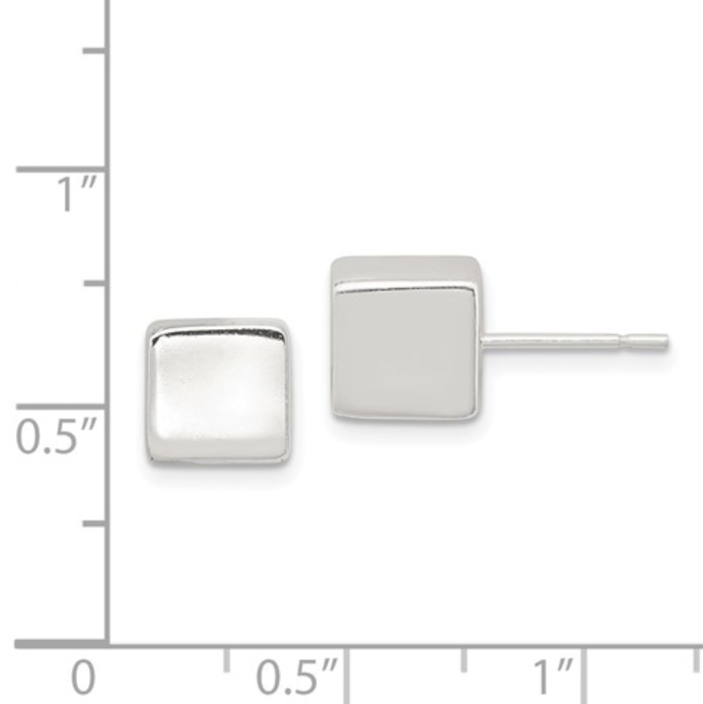 Sterling Silver Cube Studs