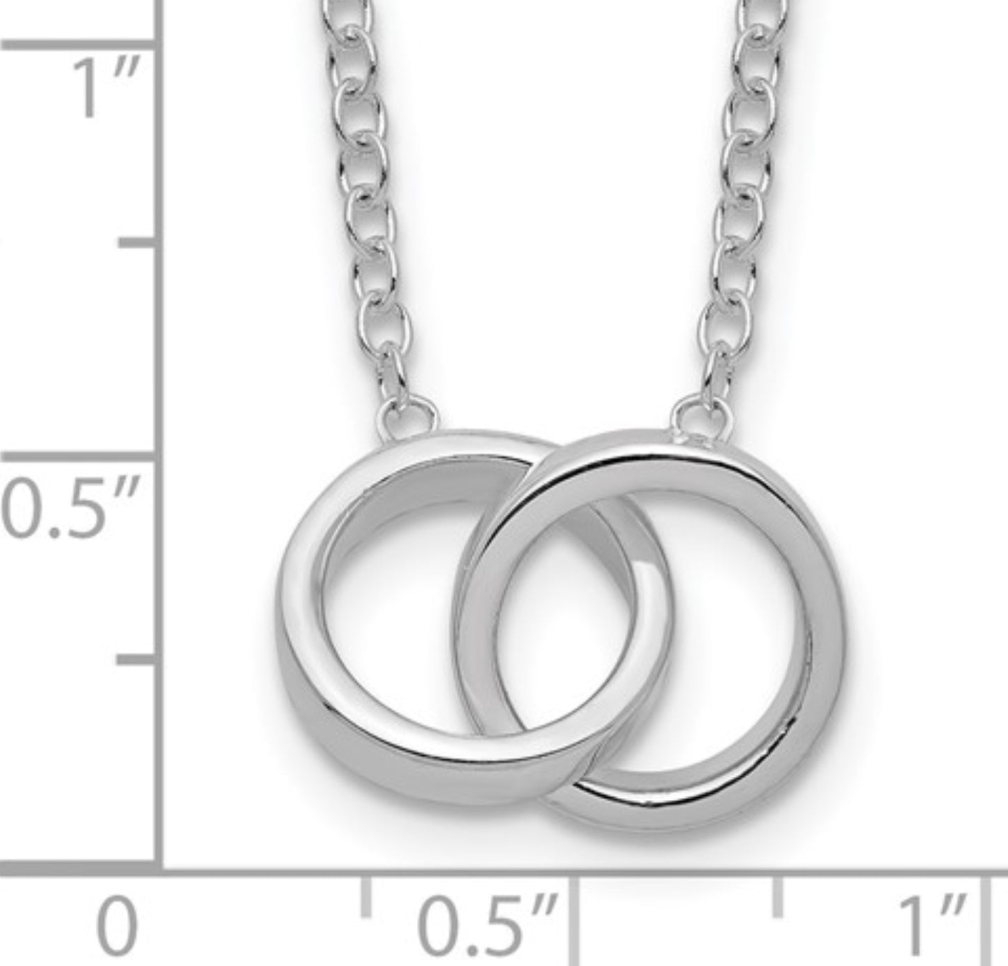 Sterling Silver Double Ring Necklace