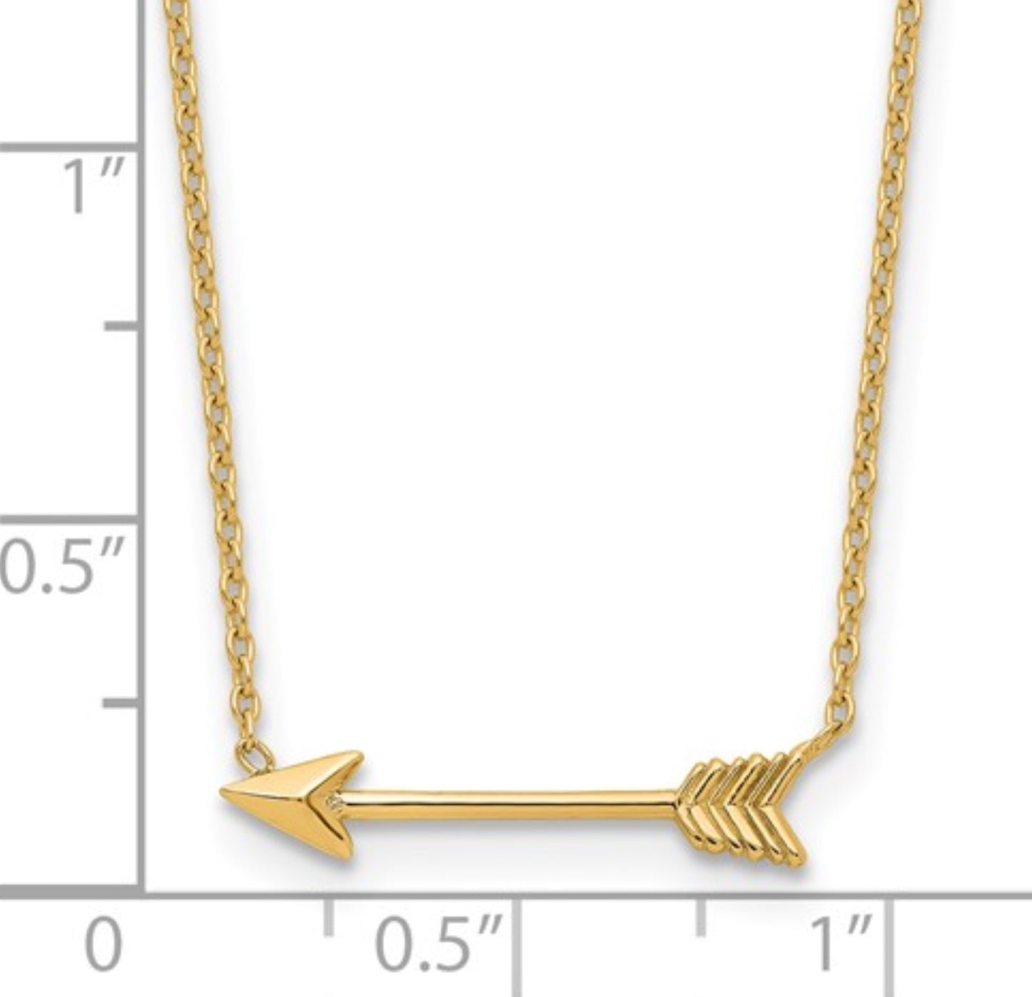 14k Yellow Gold Arrow Necklace