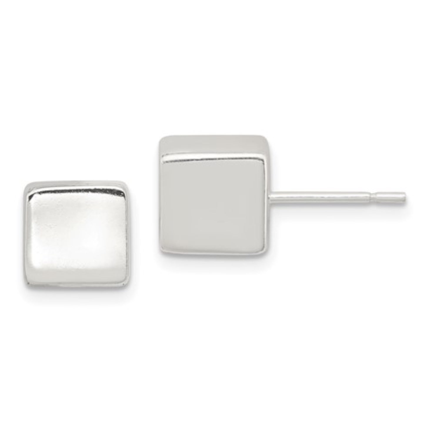 Sterling Silver Cube Studs