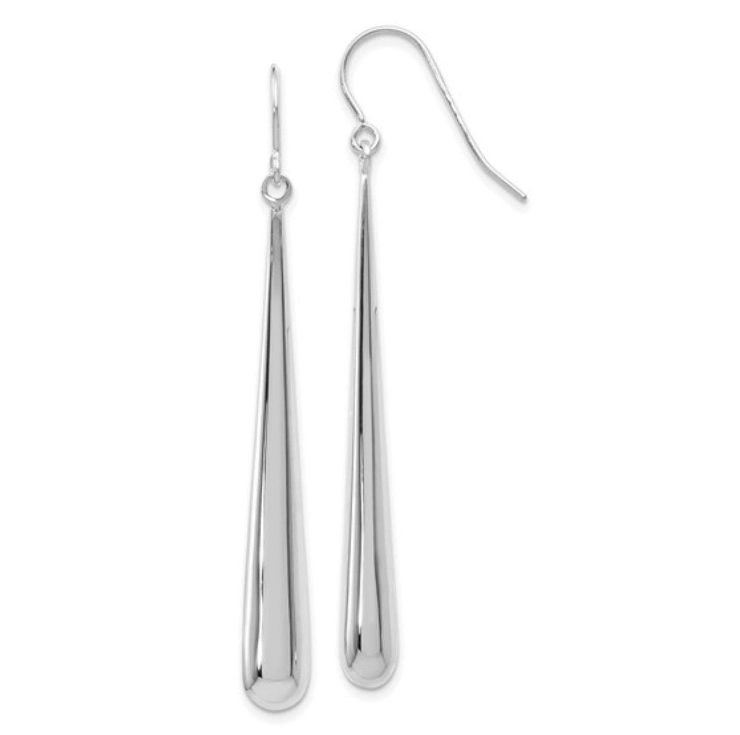 14k White Gold Tear Drop Earrings