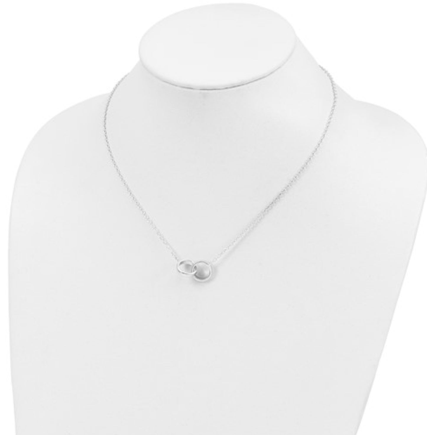 Sterling Silver Double Ring Necklace