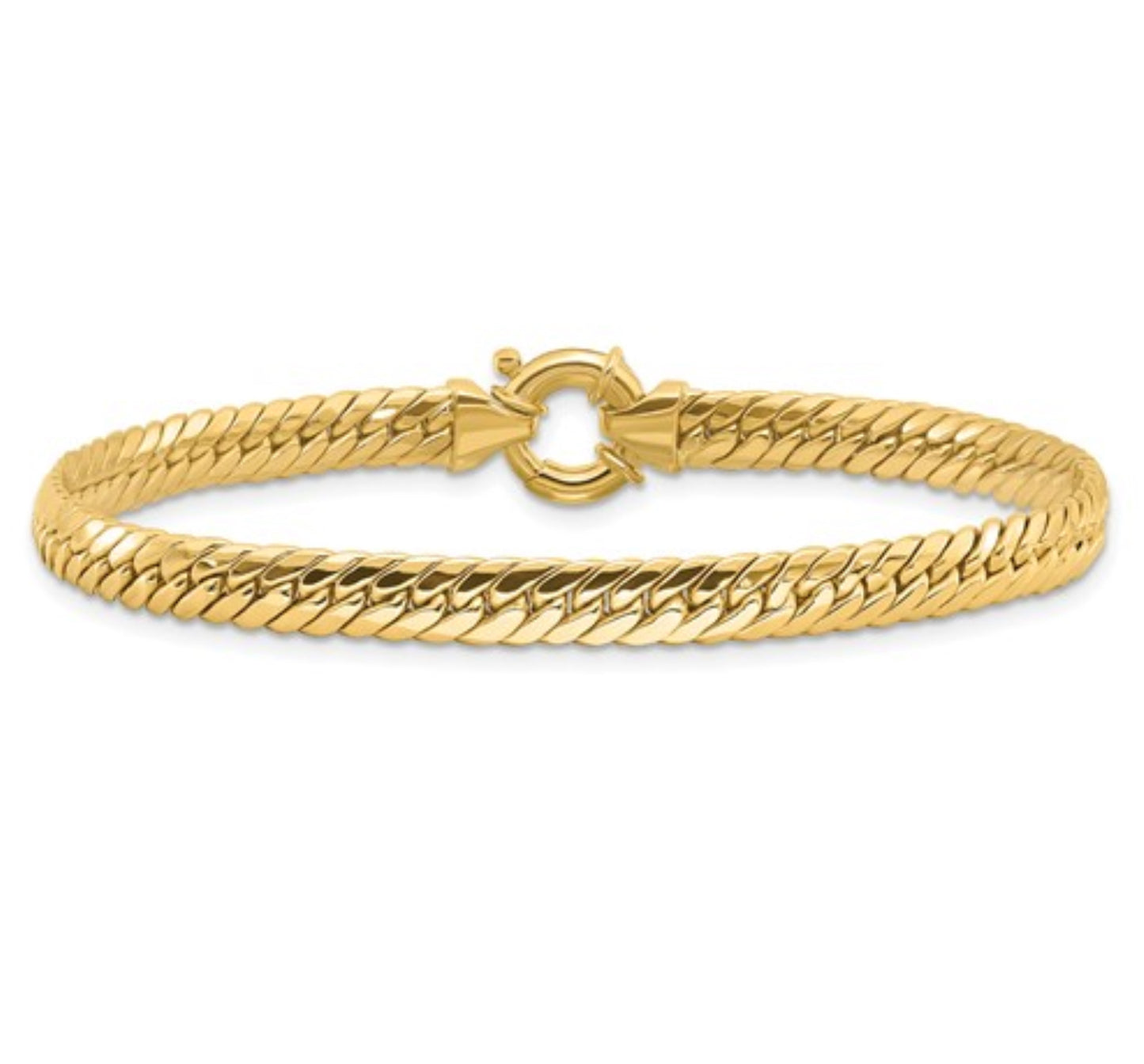 14k 4.9mm Yellow Gold Herringbone Link Bracelet