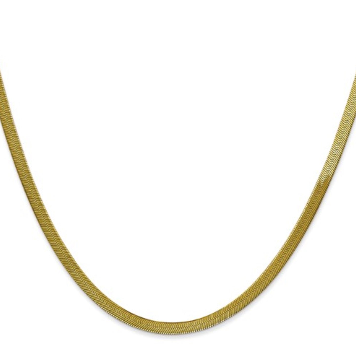 10k 3mm Yellow Gold Silky Herringbone Chain
