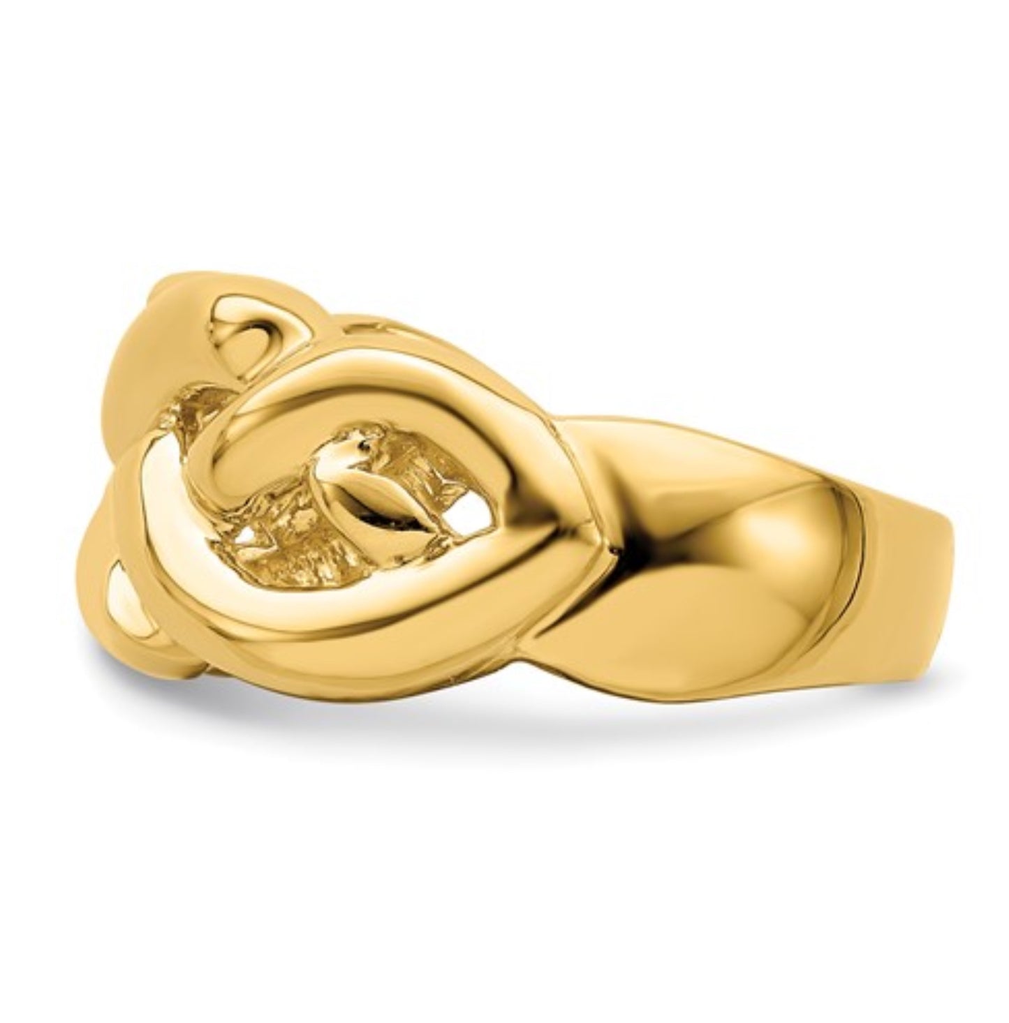 14k Yellow Gold Oversized Link Ring