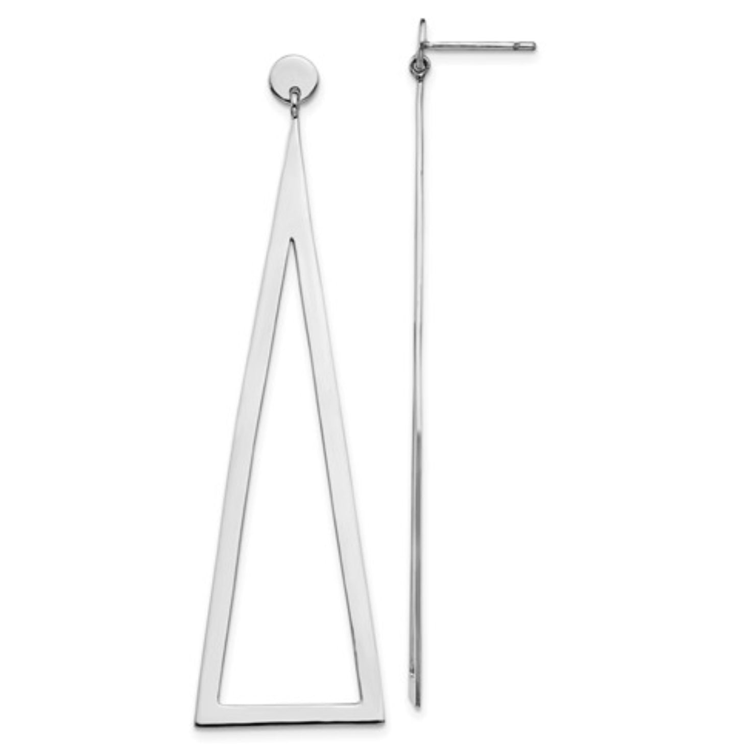 Sterling Silver Triangle Earrings