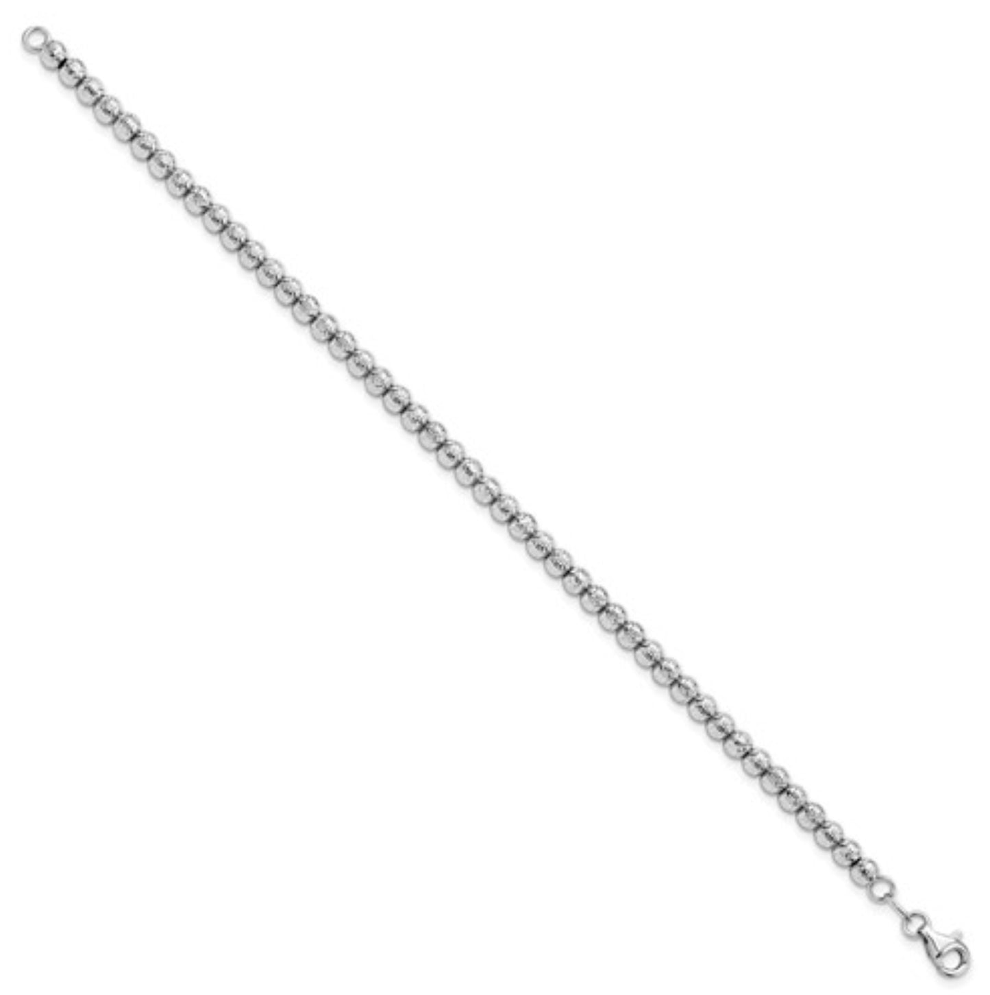 14k 4mm White Gold Disco Ball Bracelet
