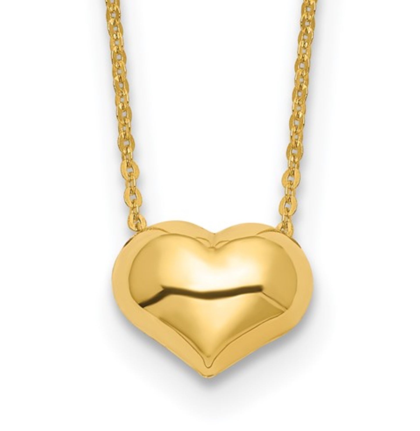 14k Yellow Gold Heart Necklace