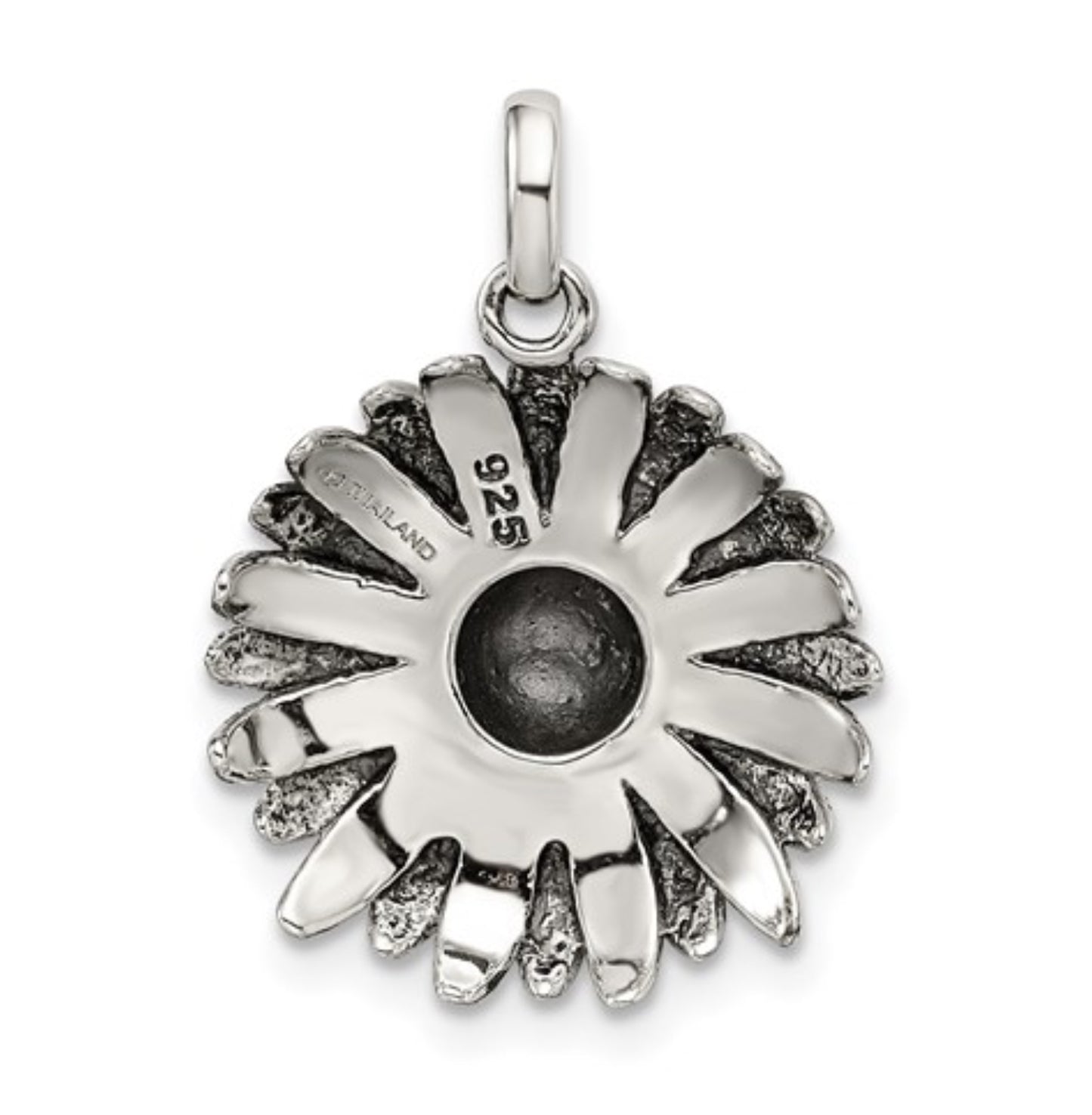 Sterling Silver Sunflower Pendant