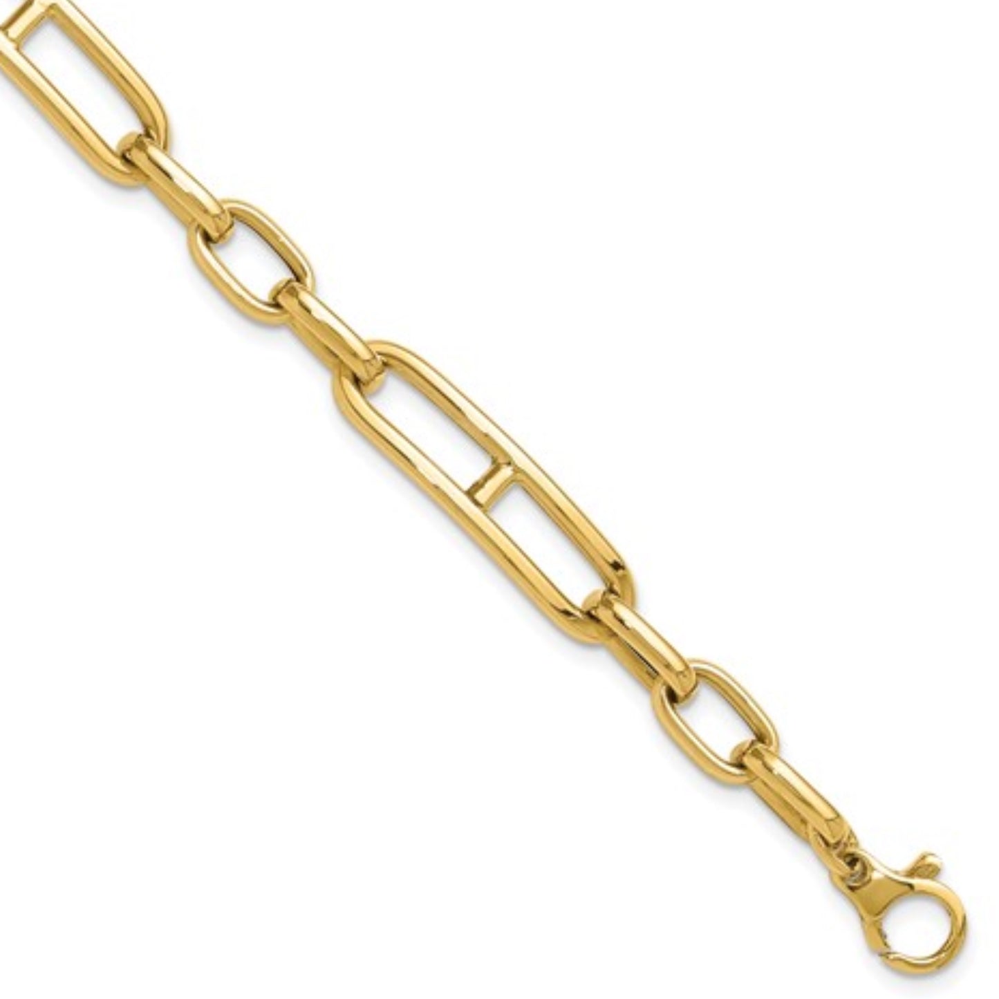 14k Yellow Gold Extra Large Paperclip Bracelet