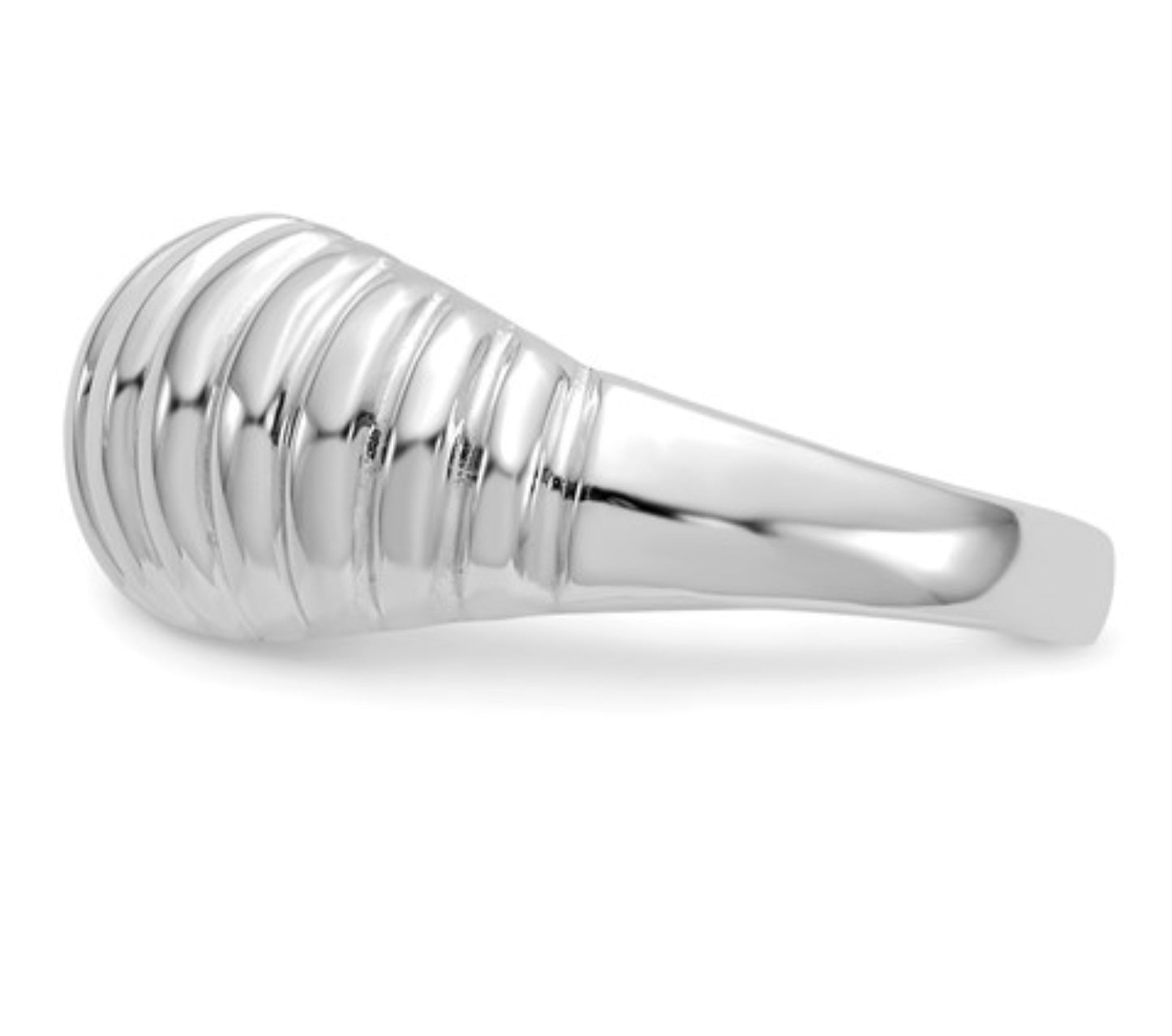 14k White Gold Croissant Ring