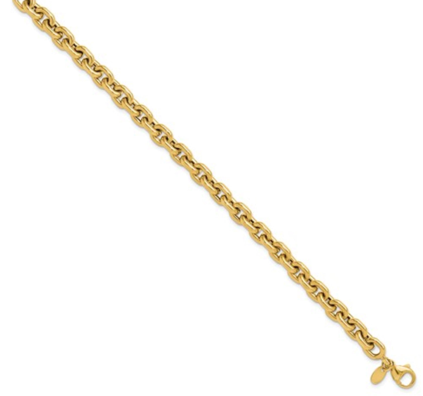 14k Yellow Gold Oval Link Bracelet