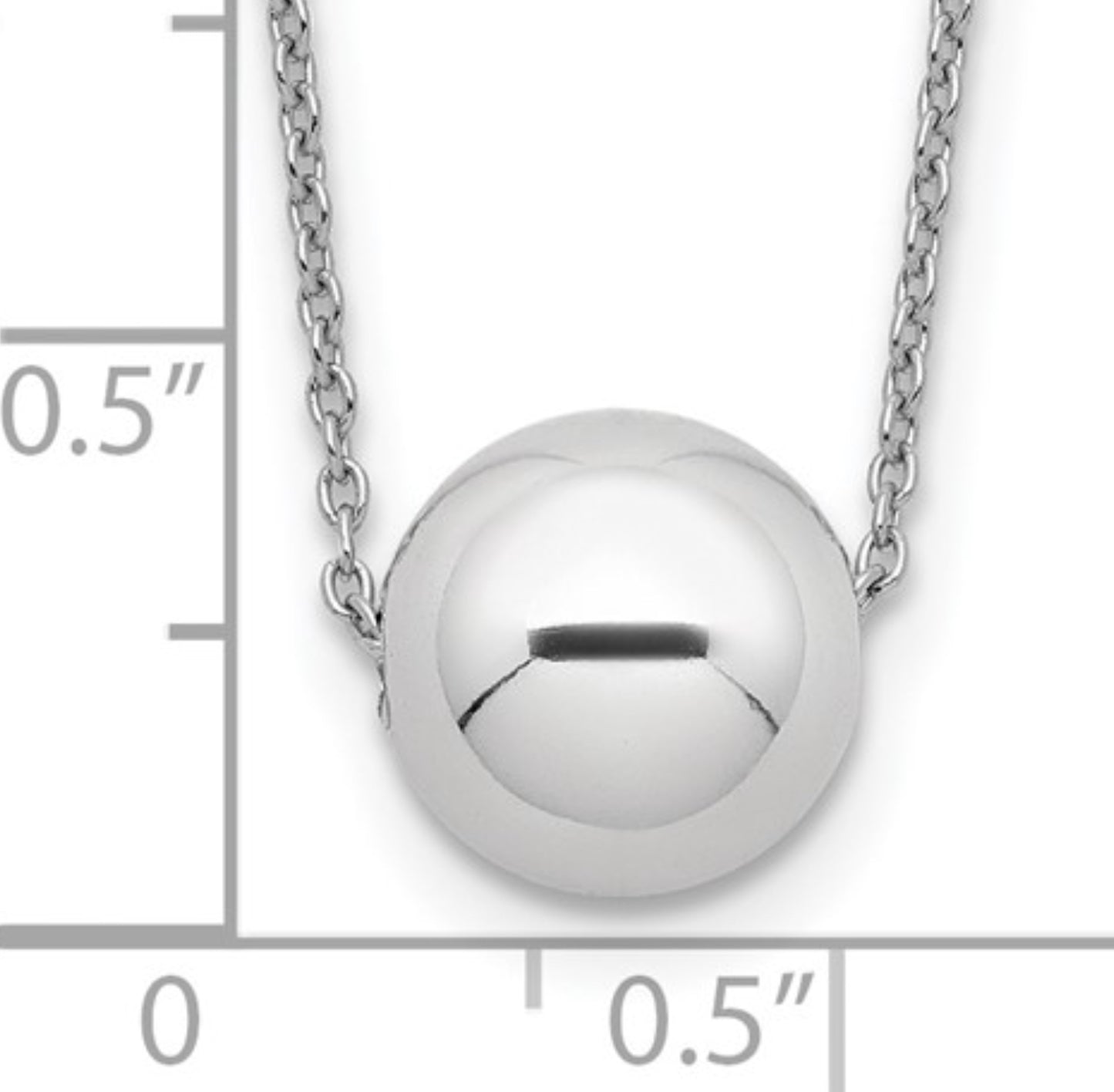 Sterling Silver Mirror Ball Necklace