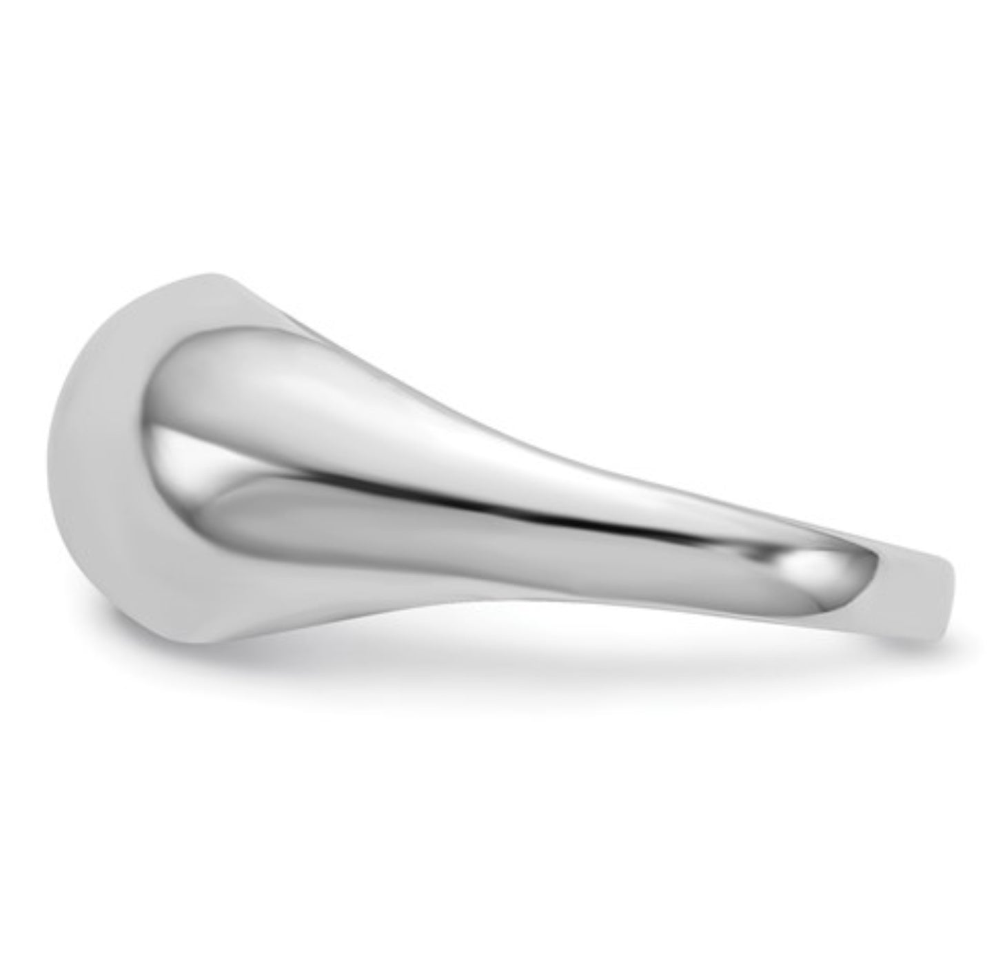 14k White Gold Dome Signet Ring