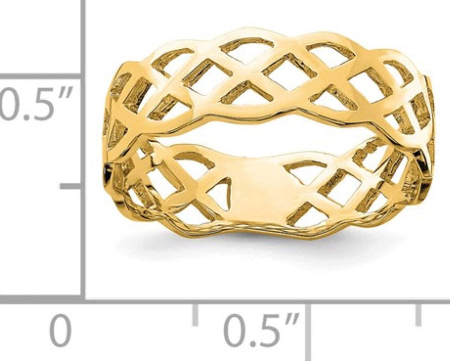 14k Yellow Gold Cut Out Ring