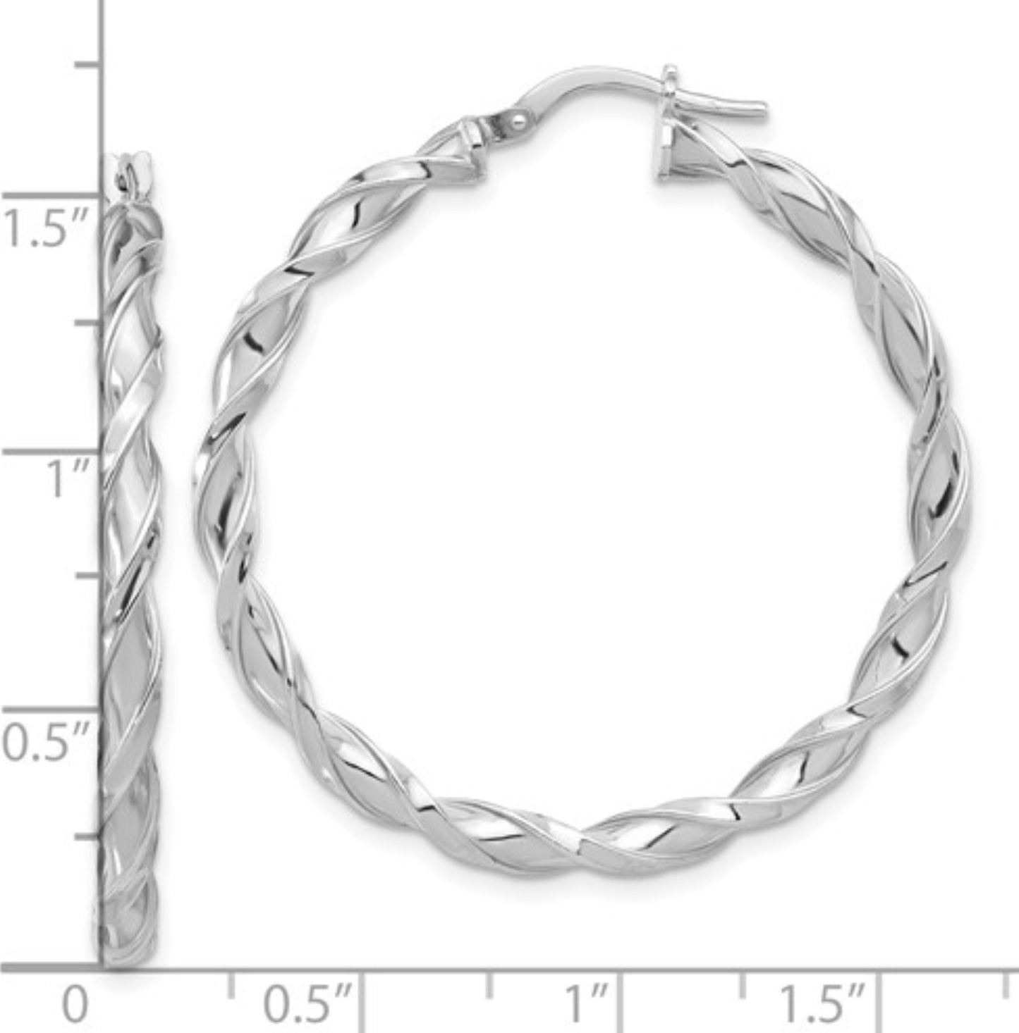 Sterling Silver Twisted Hoops