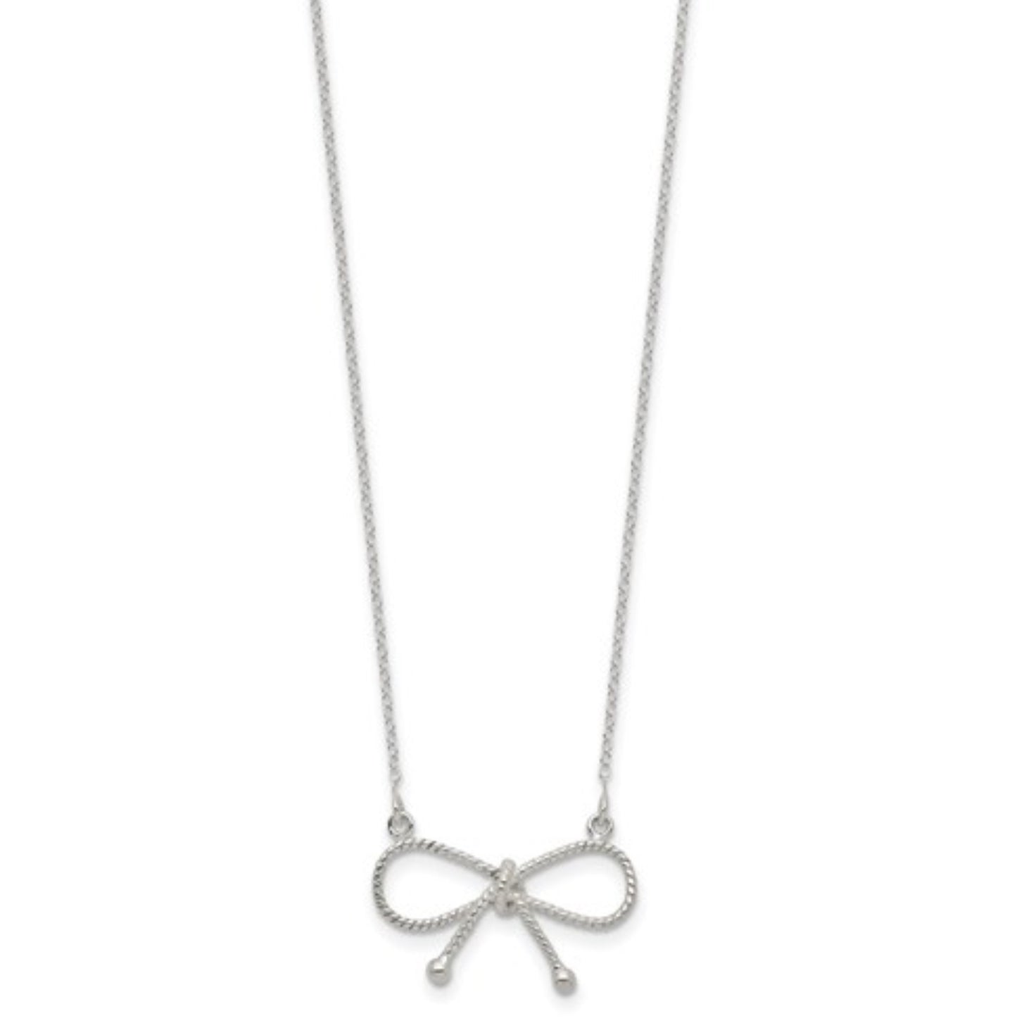 Sterling Silver Bow Necklace