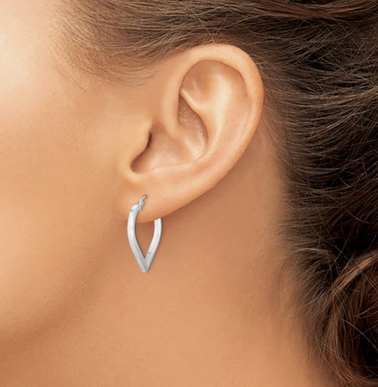 Sterling Silver Heart Hoops