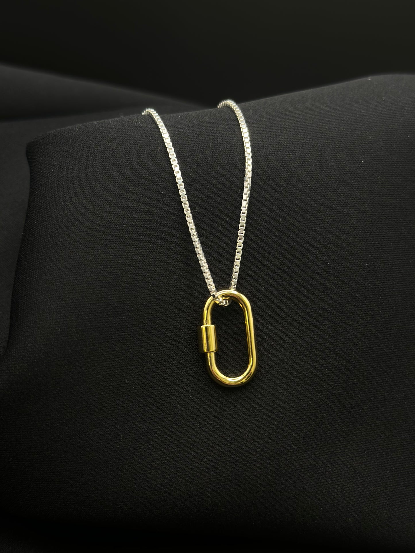 The Gold Plated Sterling Silver Lock Necklace