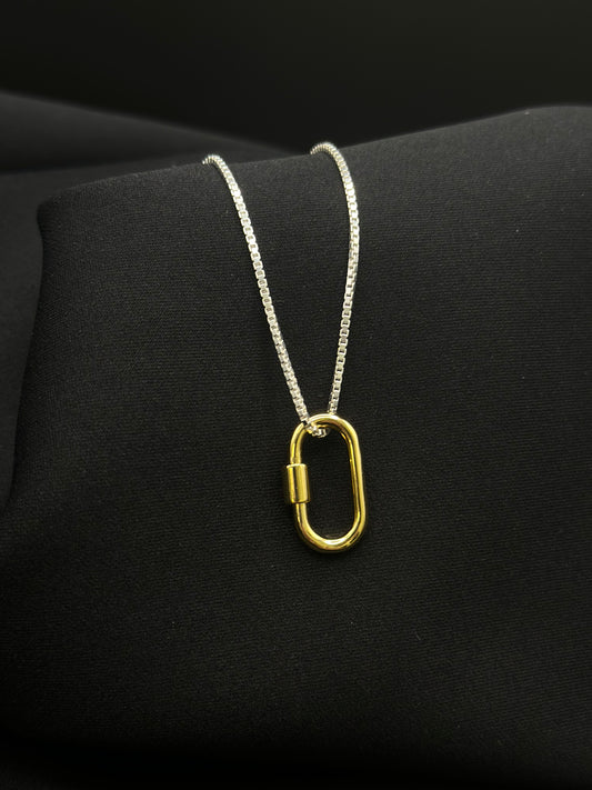 The Gold Plated Sterling Silver Lock Necklace