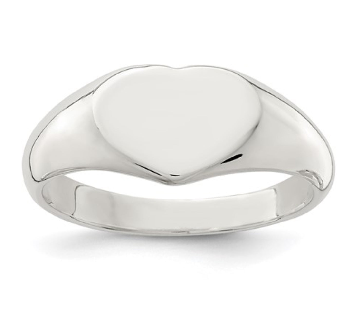 Sterling Silver Heart Signet Ring