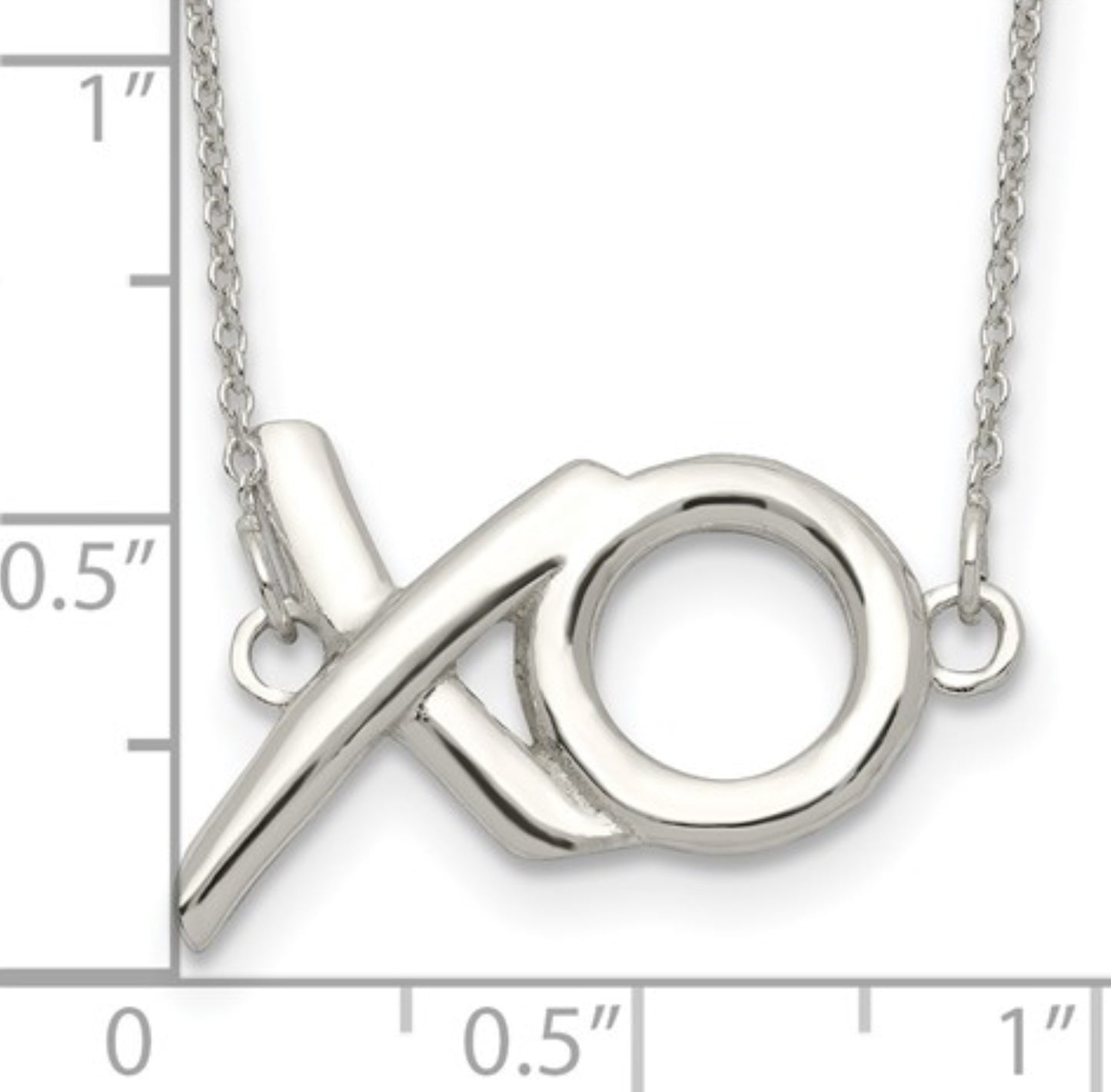 Sterling Silver XO Necklace
