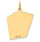 14k Yellow Gold Royal Flush Pendant