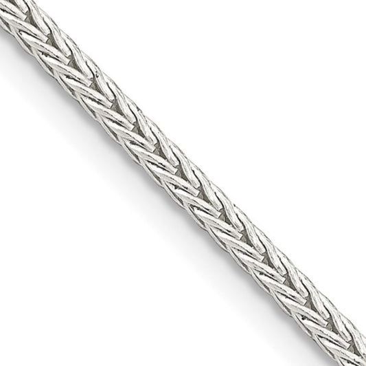 Sterling Silver 2mm Diamond-Cut Round Franco Chain