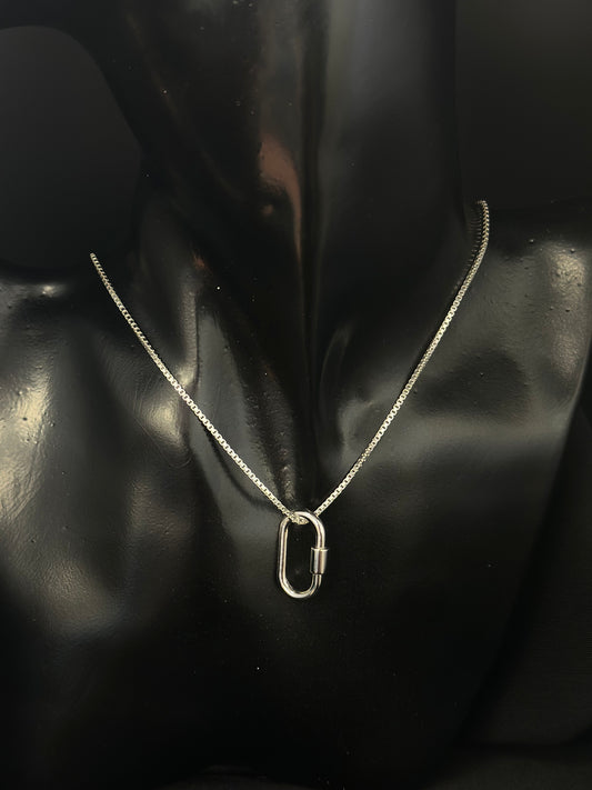 The Sterling Silver Lock Necklace