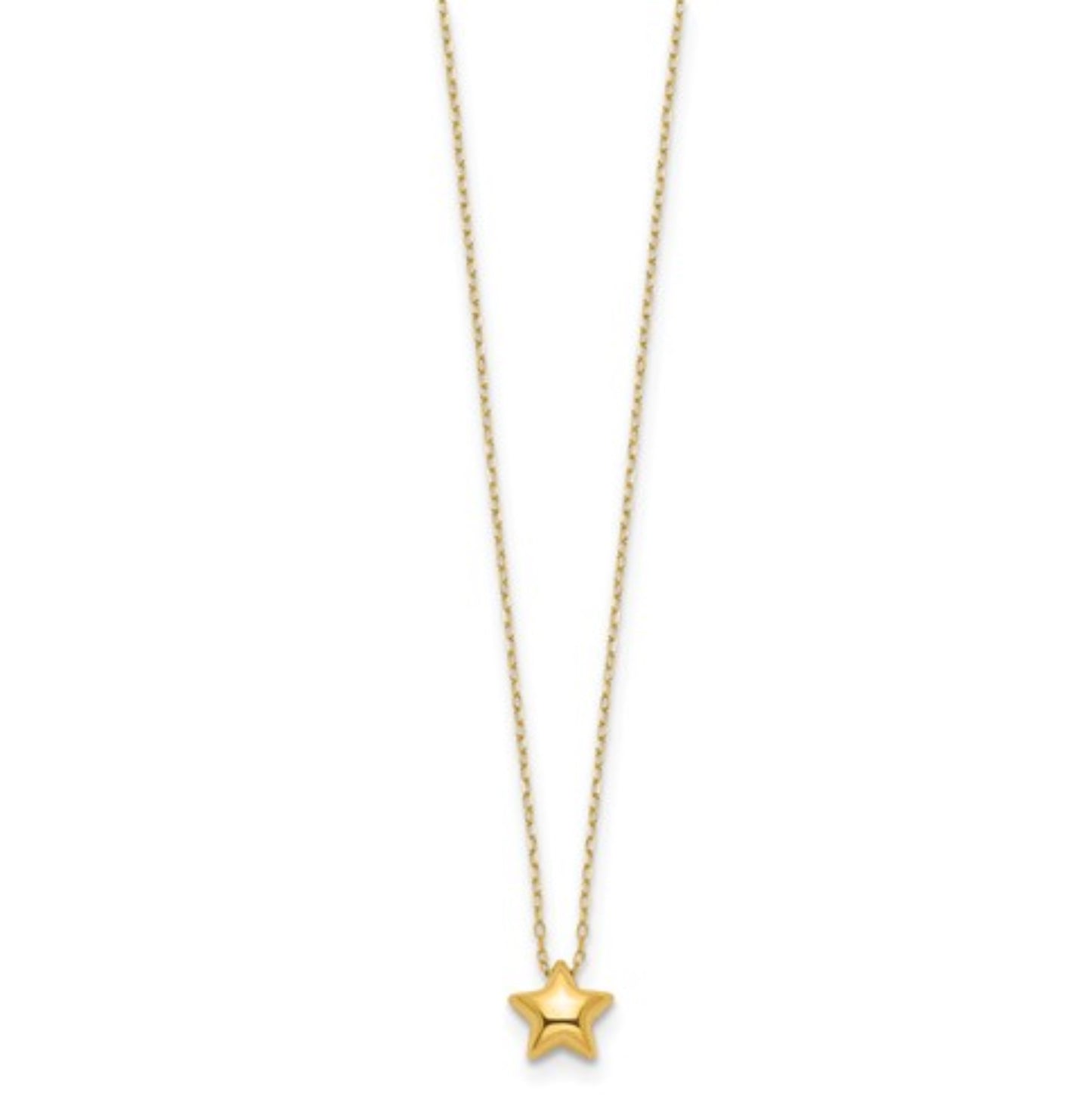 14k Yellow Gold Star Necklace